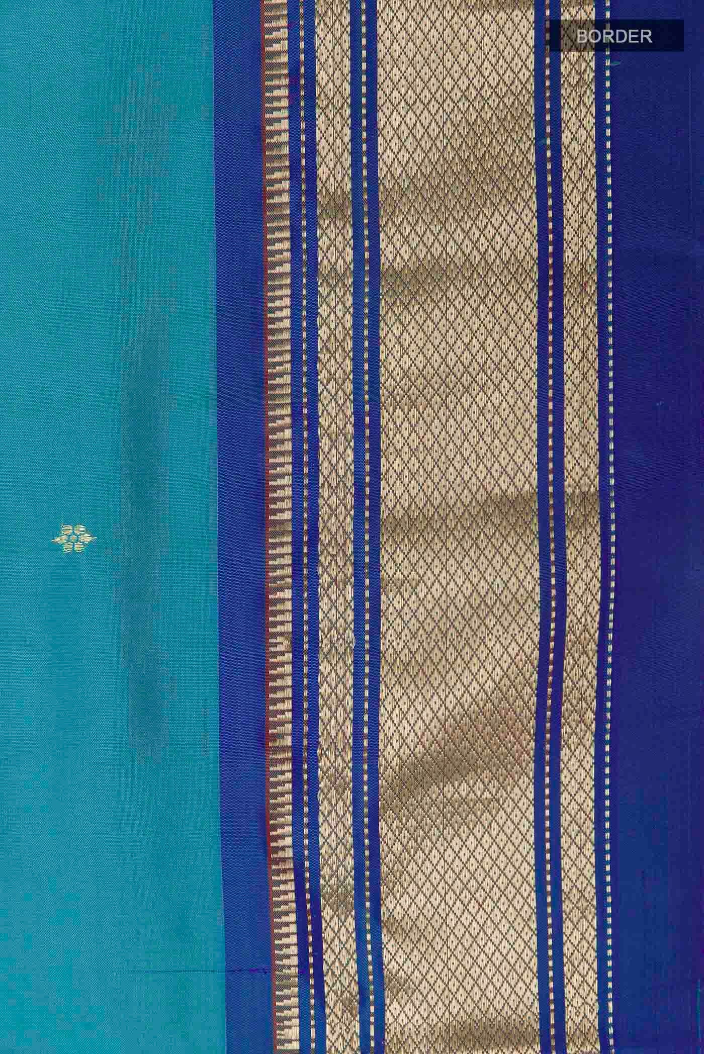 Blue Paithani Silk Saree - Image 3