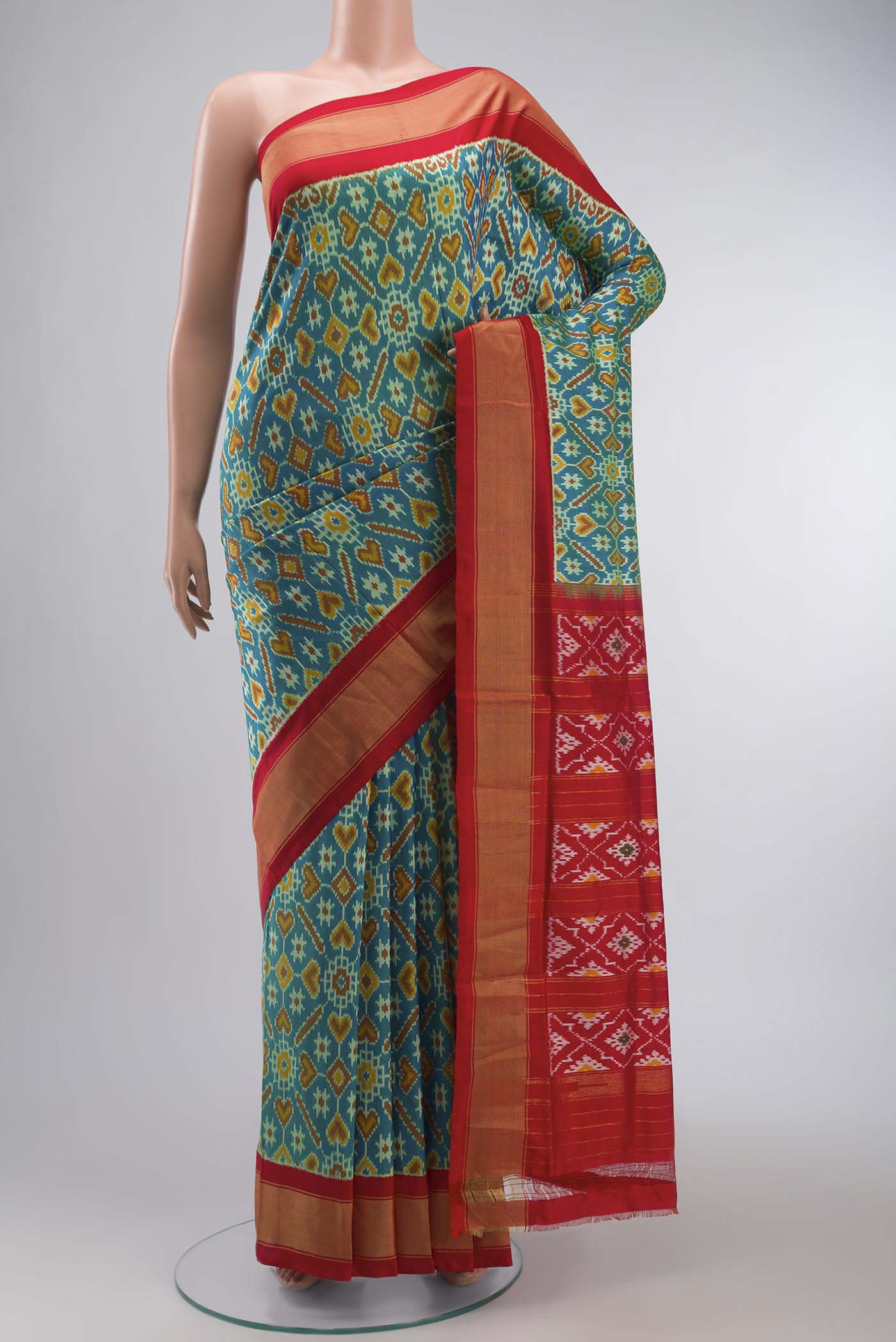 Blue Pochampally Silk Saree