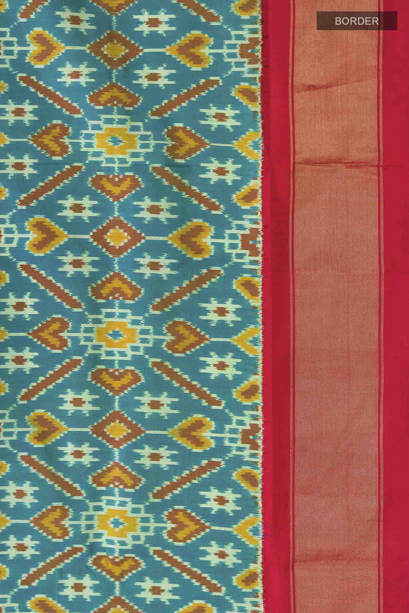 Blue Pochampally Silk Saree - Image 3
