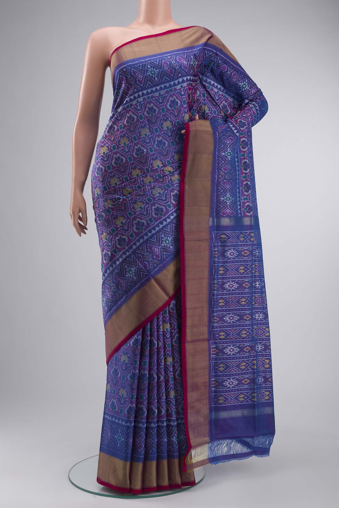 Blue Pochampally Silk Saree
