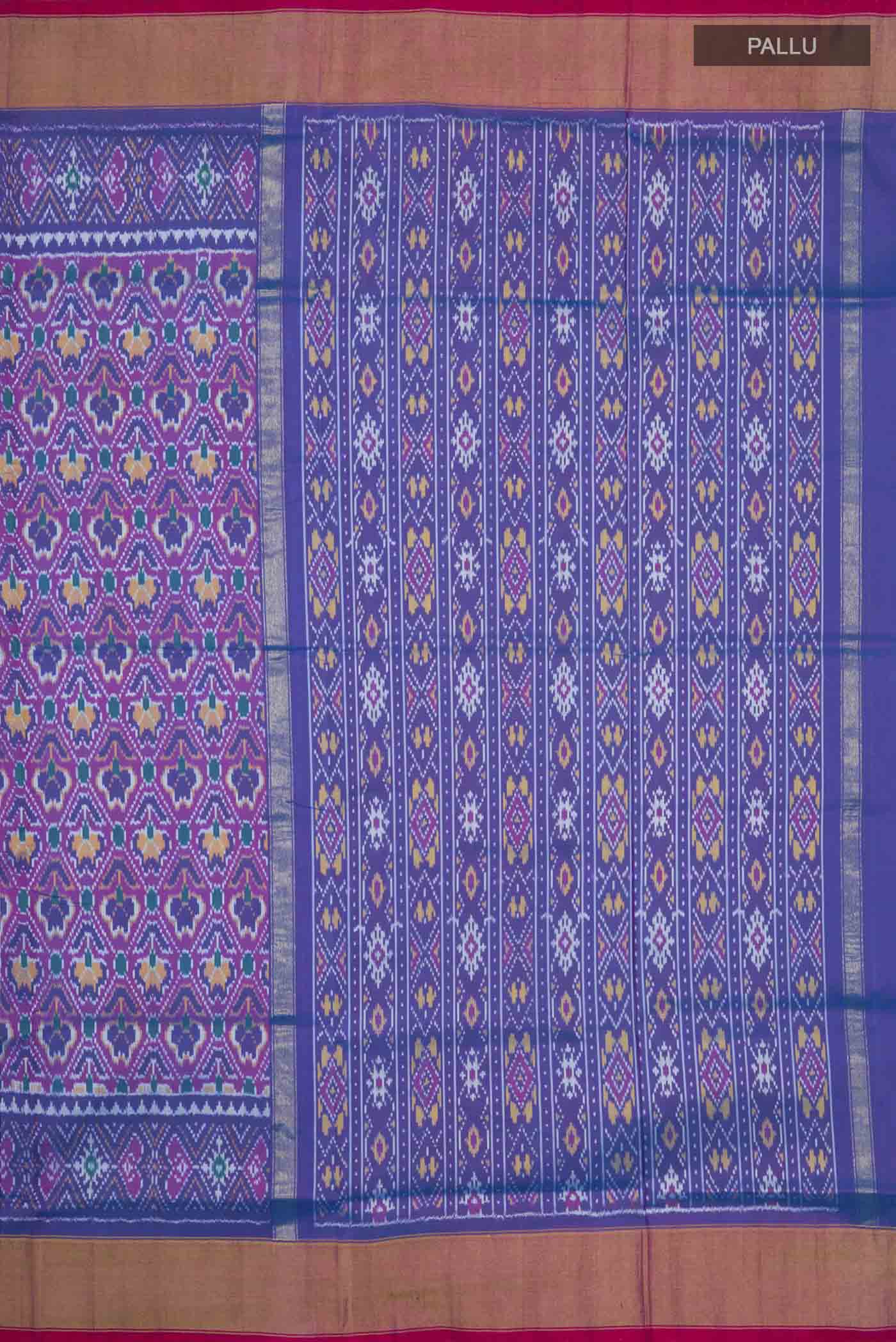 Blue Pochampally Silk Saree - Image 7