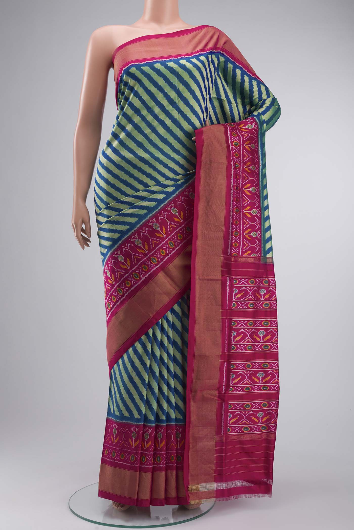 Blue Pochampally Silk Saree