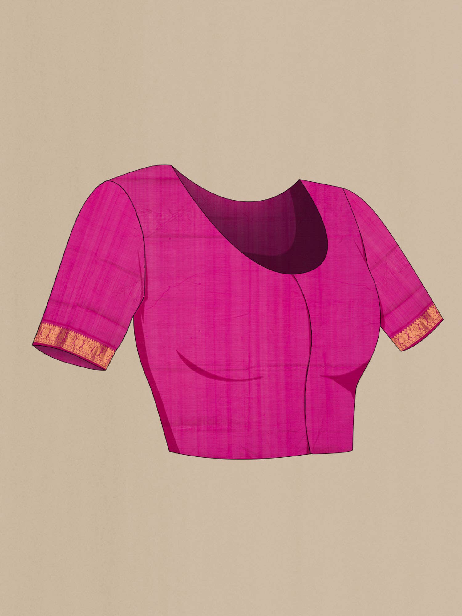 Blue Silk Cotton Saree - Image 3