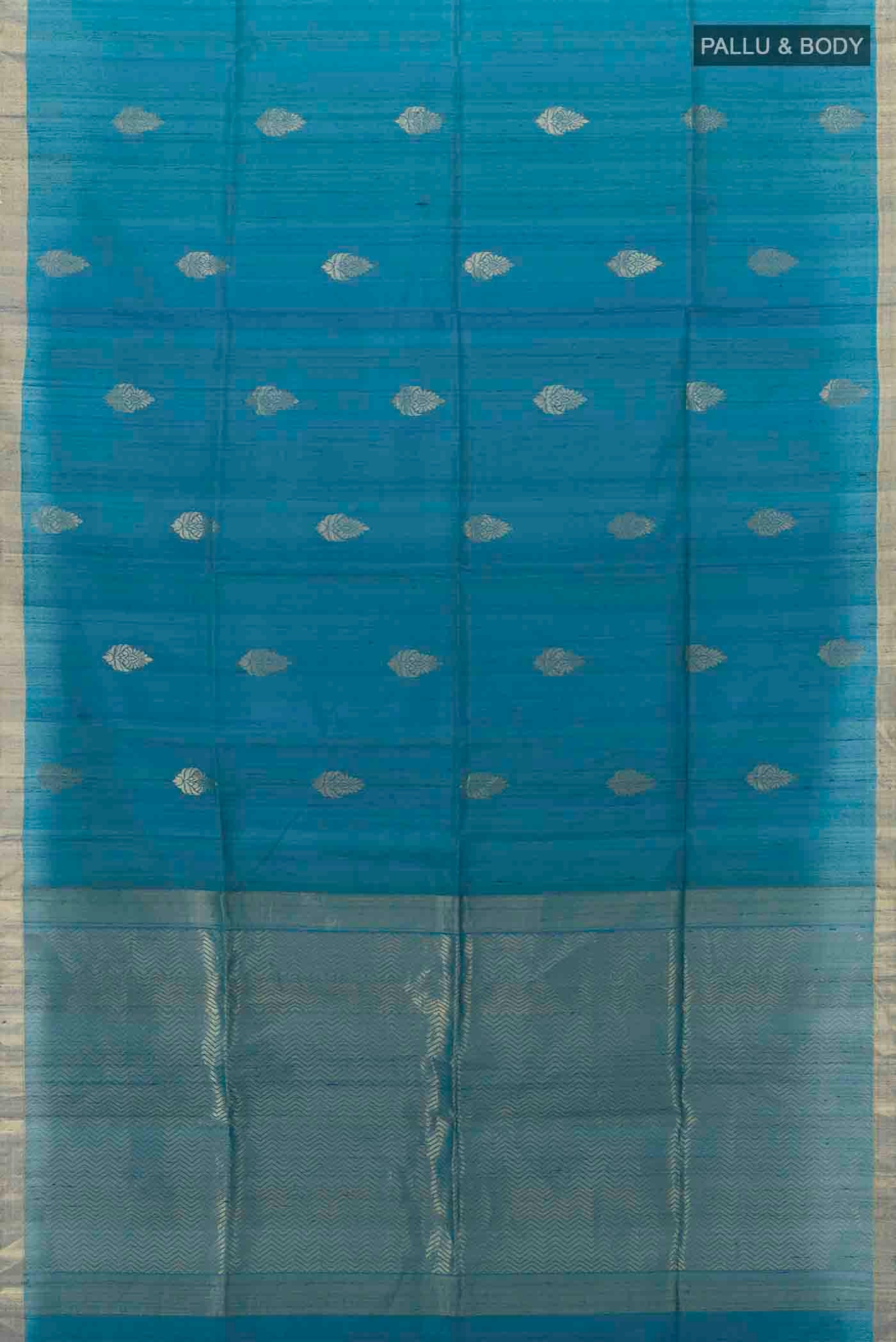 Blue Soft Silk Saree - Image 5