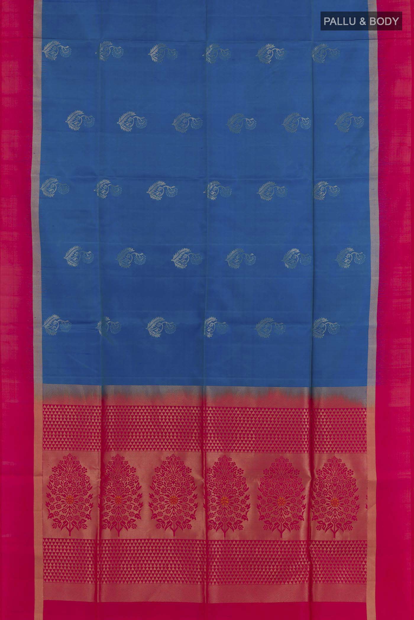 Blue Soft Silk Saree - Image 3