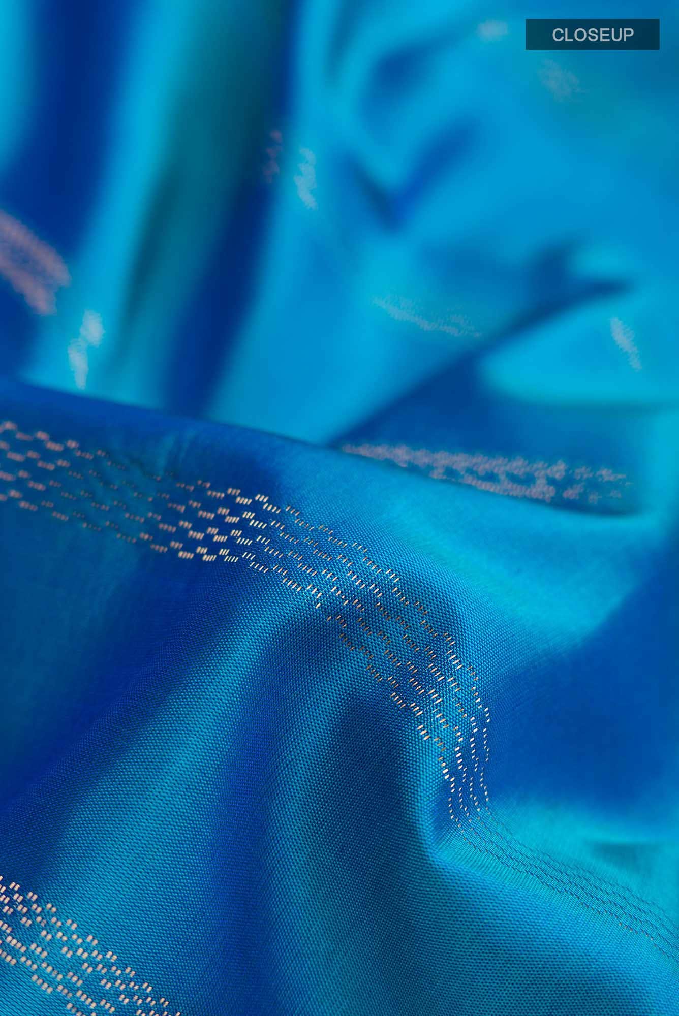 Blue Soft Silk Saree - Image 3