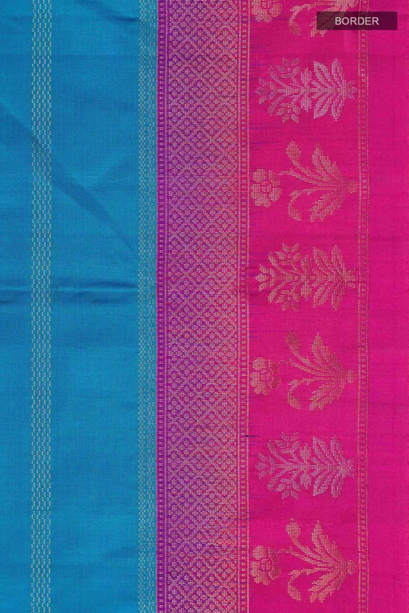 Blue Soft Silk Saree - Image 5