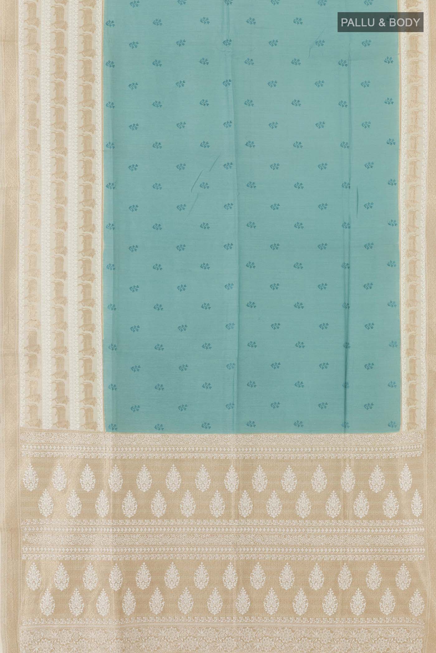 Blue Tussar Saree - Image 6