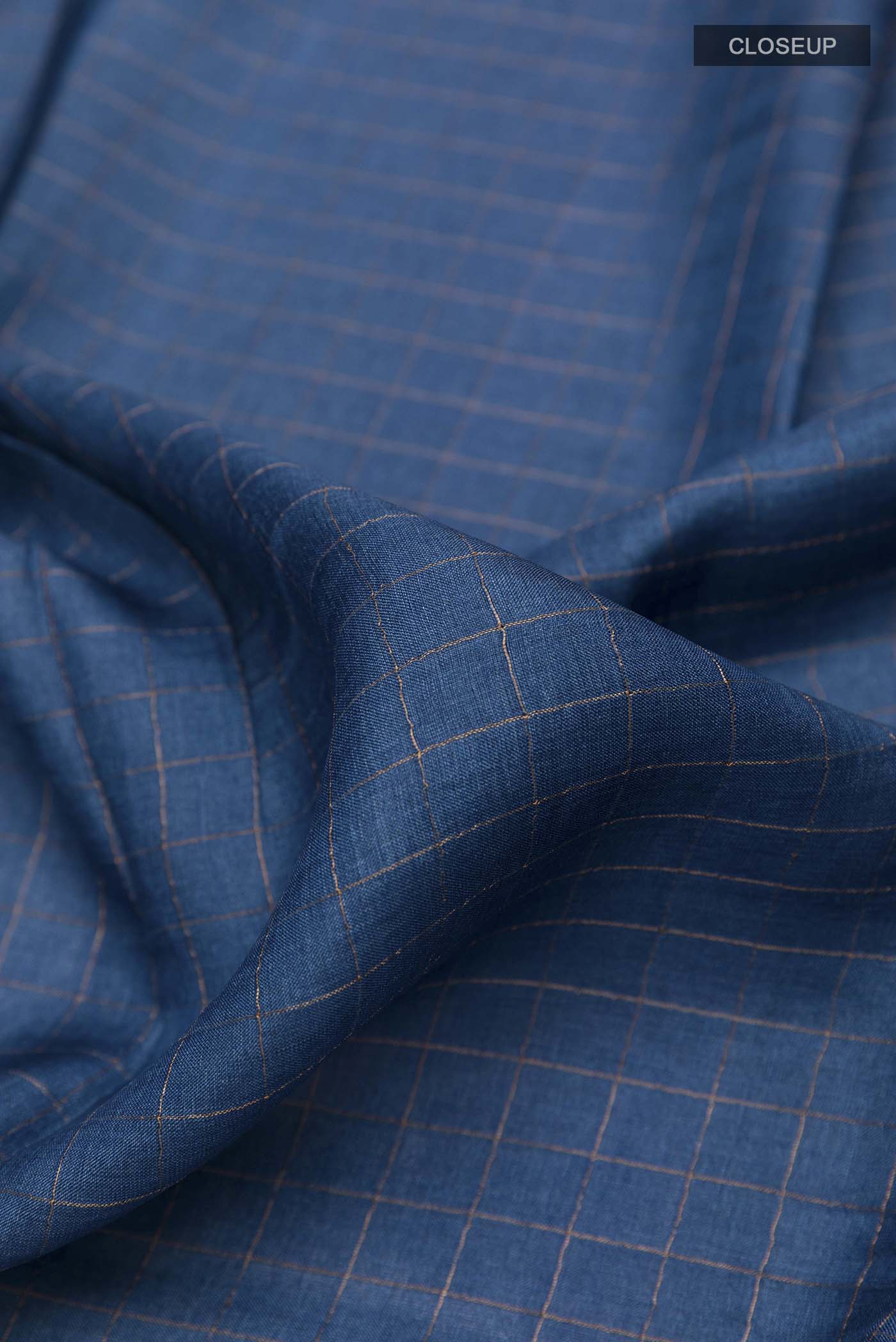 Blue Tussar Saree - Image 2