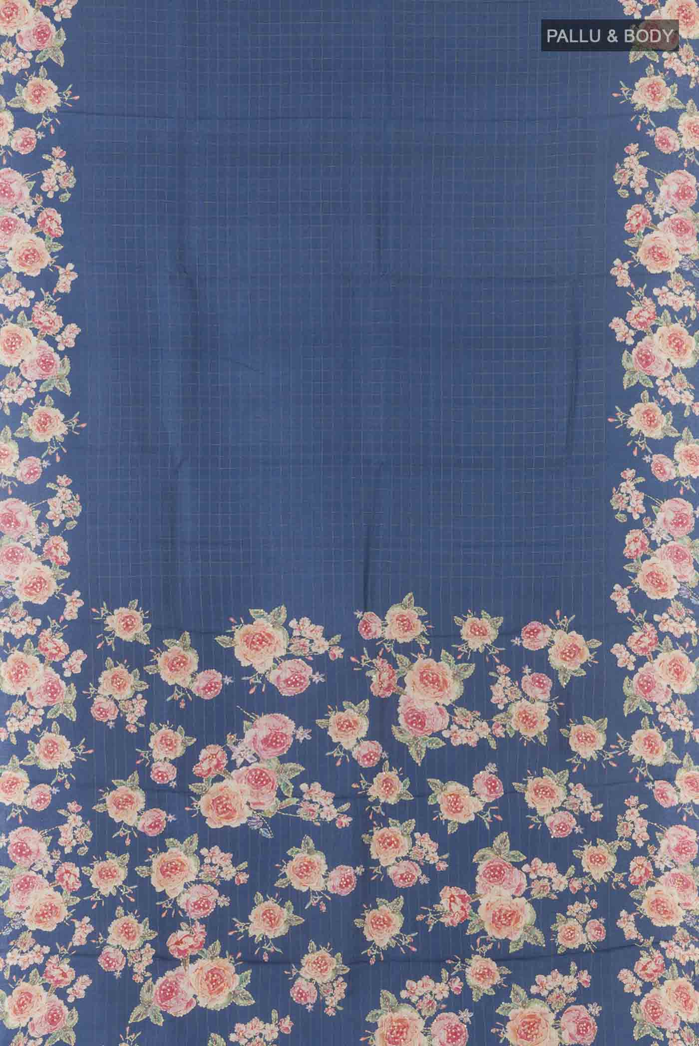 Blue Tussar Saree - Image 5