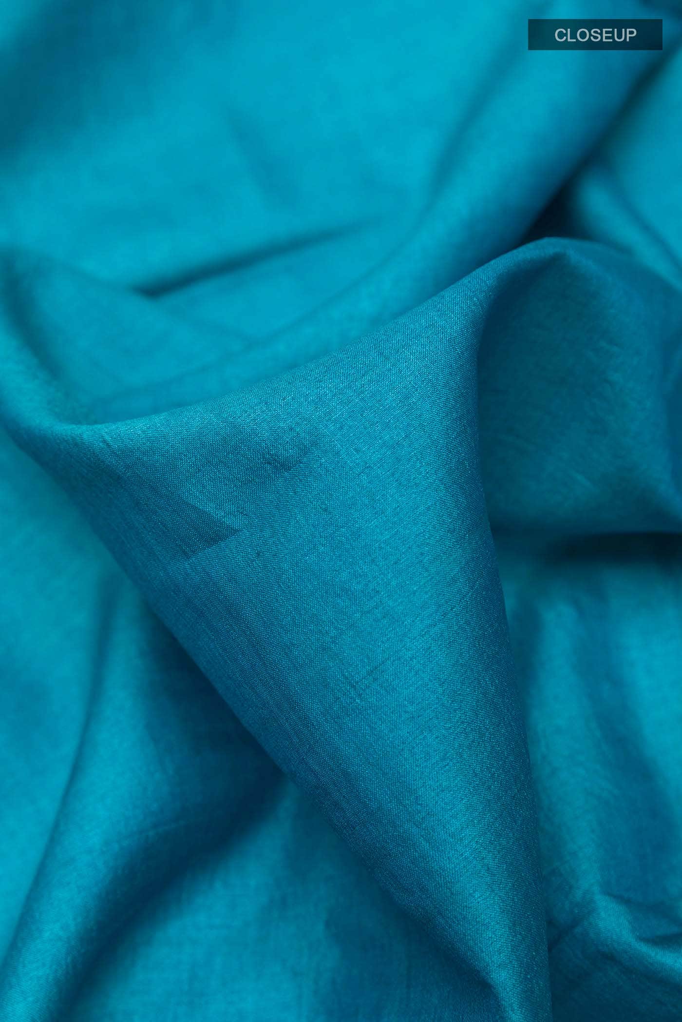 Blue Tussar Saree - Image 3