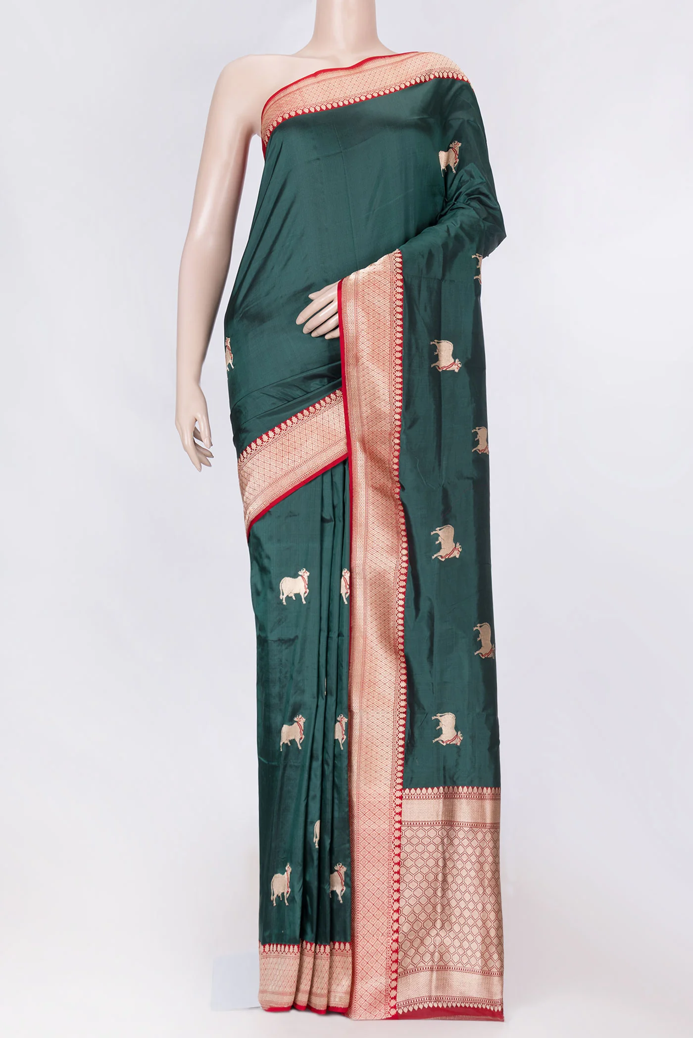 Blue Banarasi Katan Silk Saree