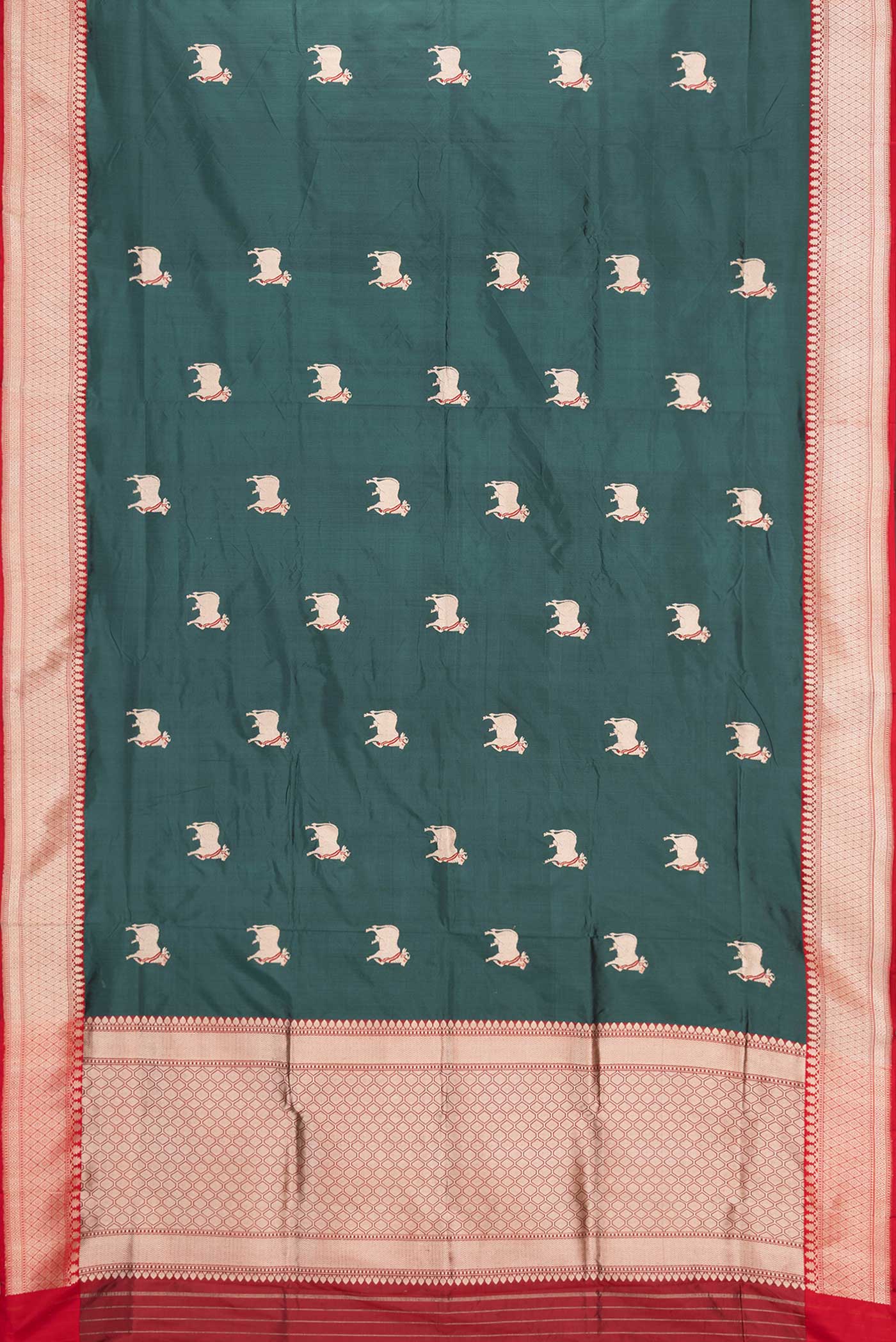 Blue Banarasi Katan Silk Saree - Image 6