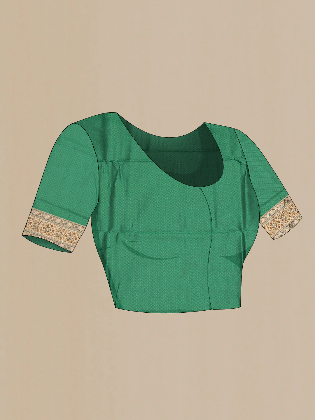 Bottle Green Dual Tone Blended Banarasi Silk Saree - Image 4