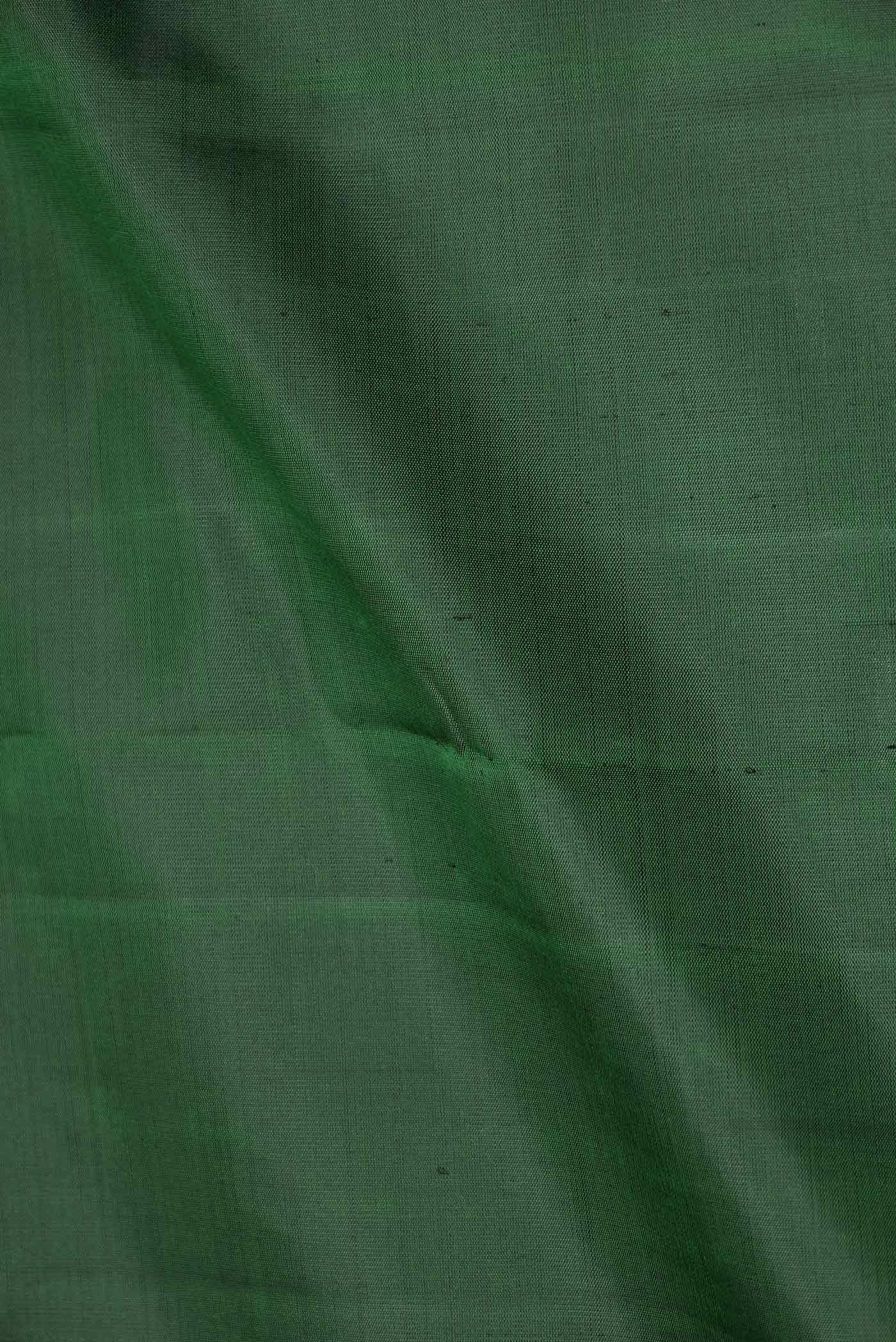 Bottle Green Dual Tone Kanjivaram Saree - Image 2