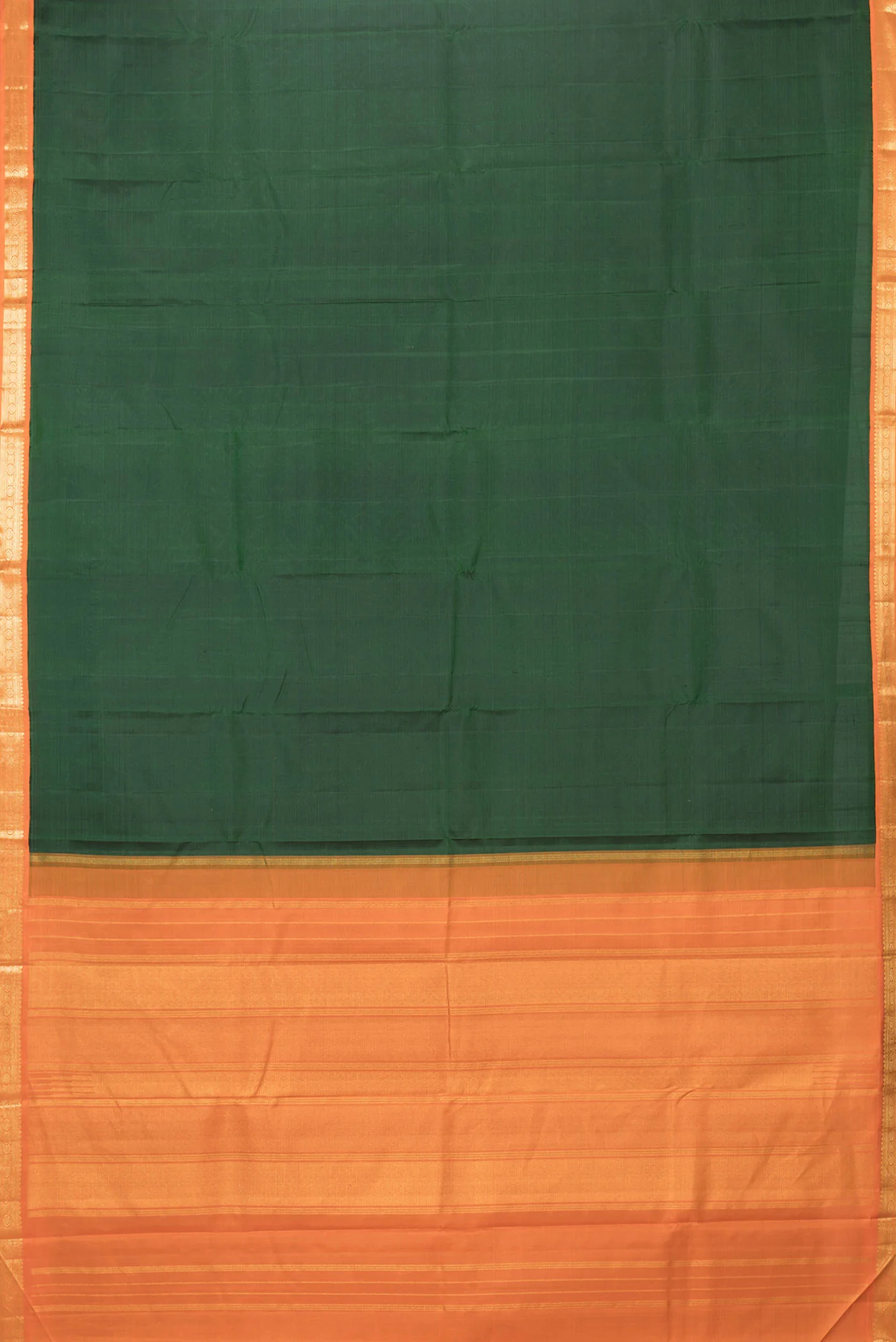 Bottle Green Dual Tone Kanjivaram Saree - Image 6