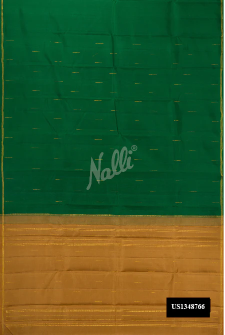 Bottle Green Dual Tone Kanchipuram Silk Saree
