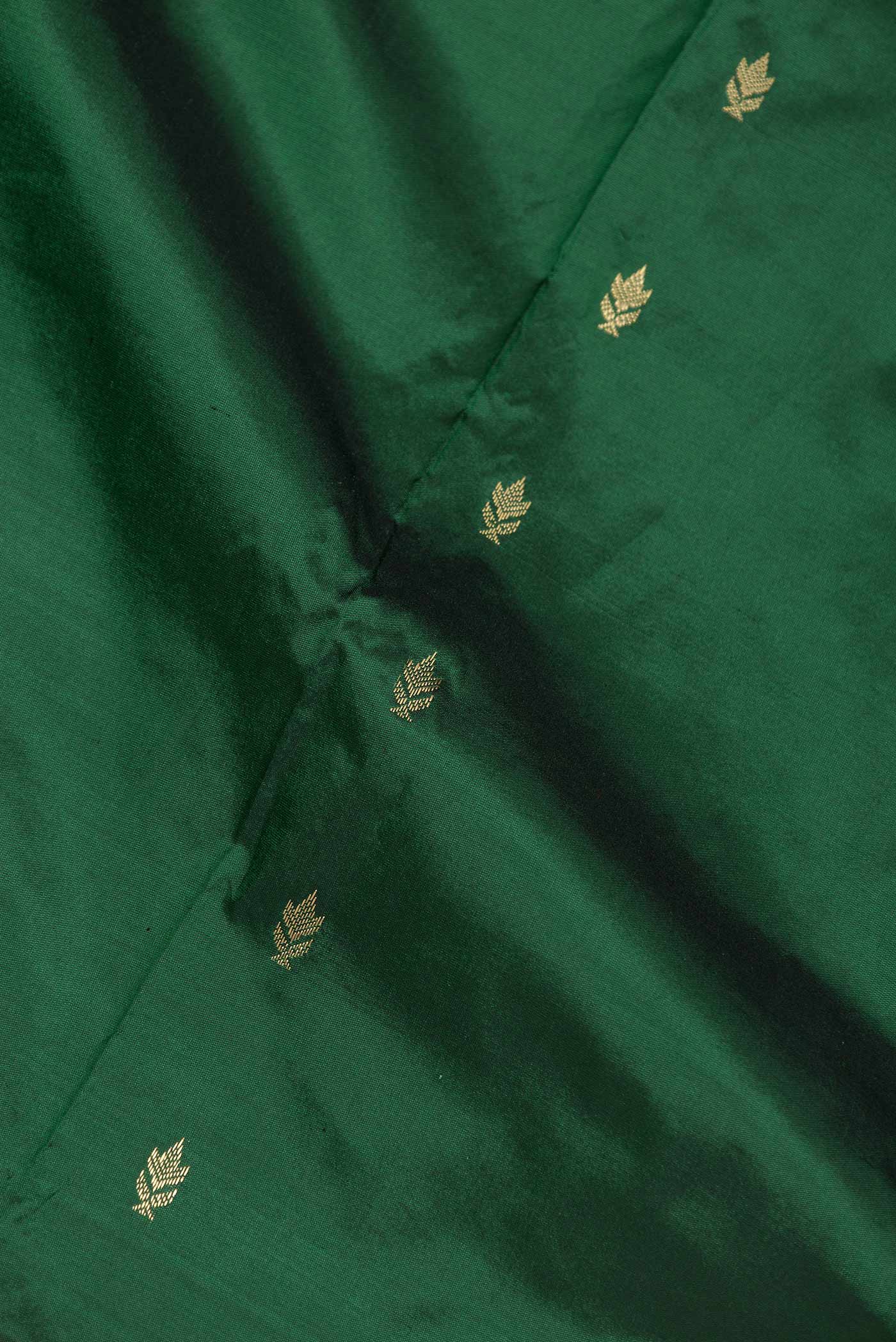 Bottle Green Bangalore Silk Saree - Image 2