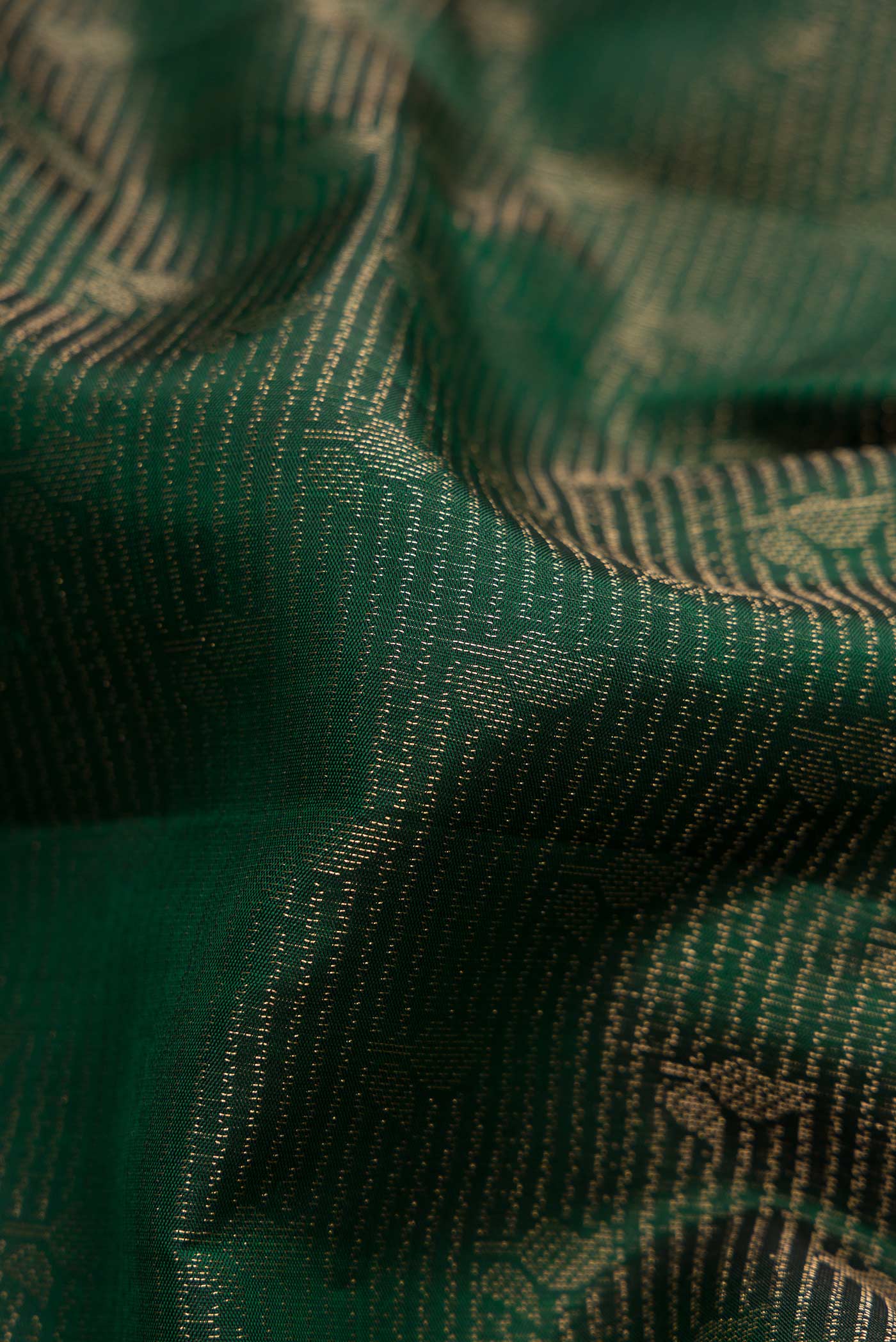 Bottle Green Soft Silk Saree - Image 2