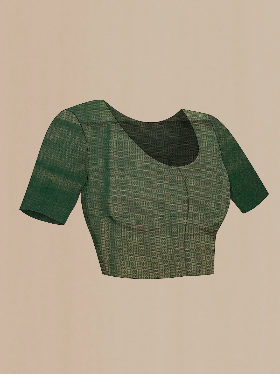 Bottle Green Soft Silk Saree - Image 5