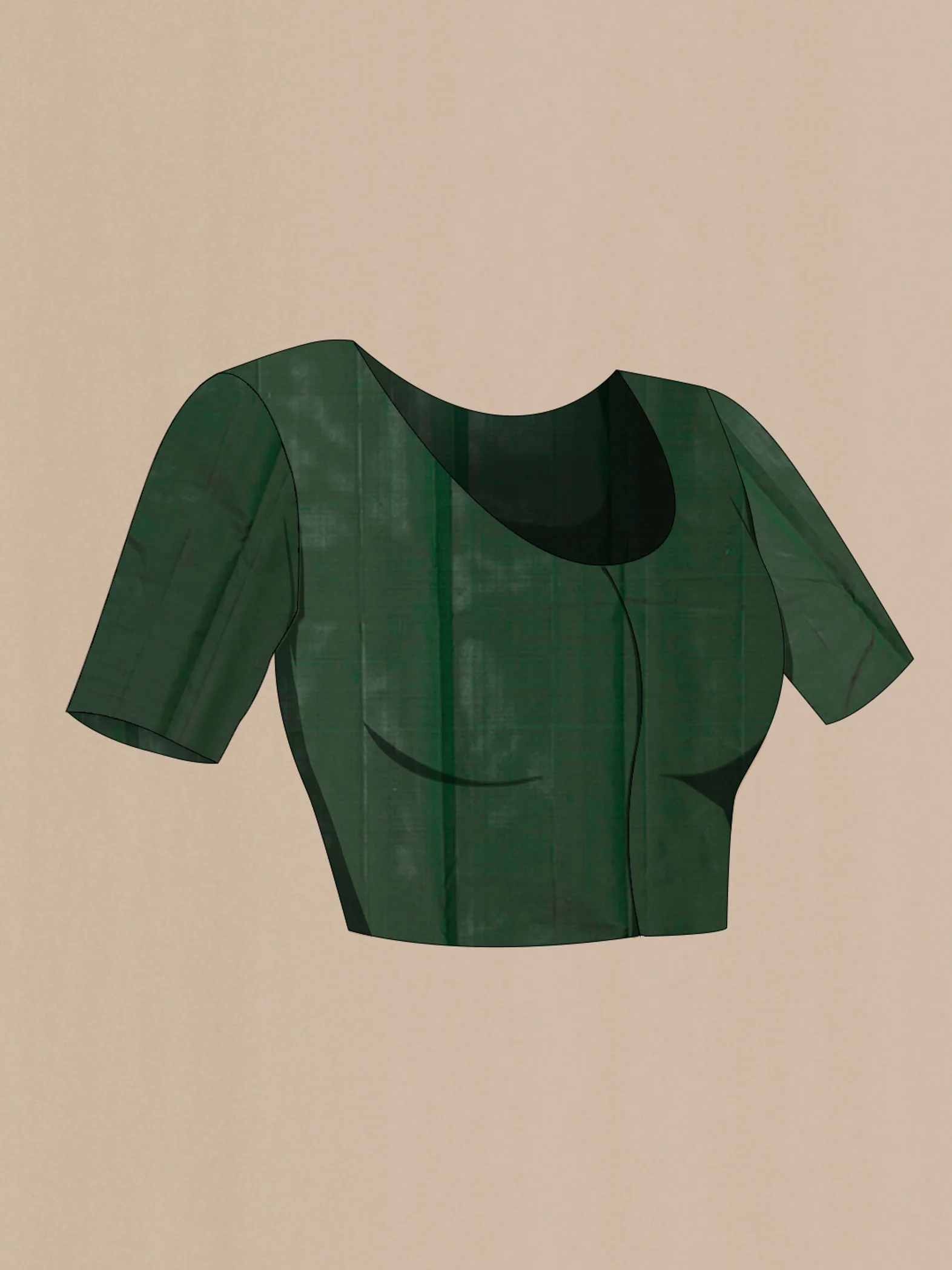 Bottle Green Kanjivaram Silk Saree - Image 5
