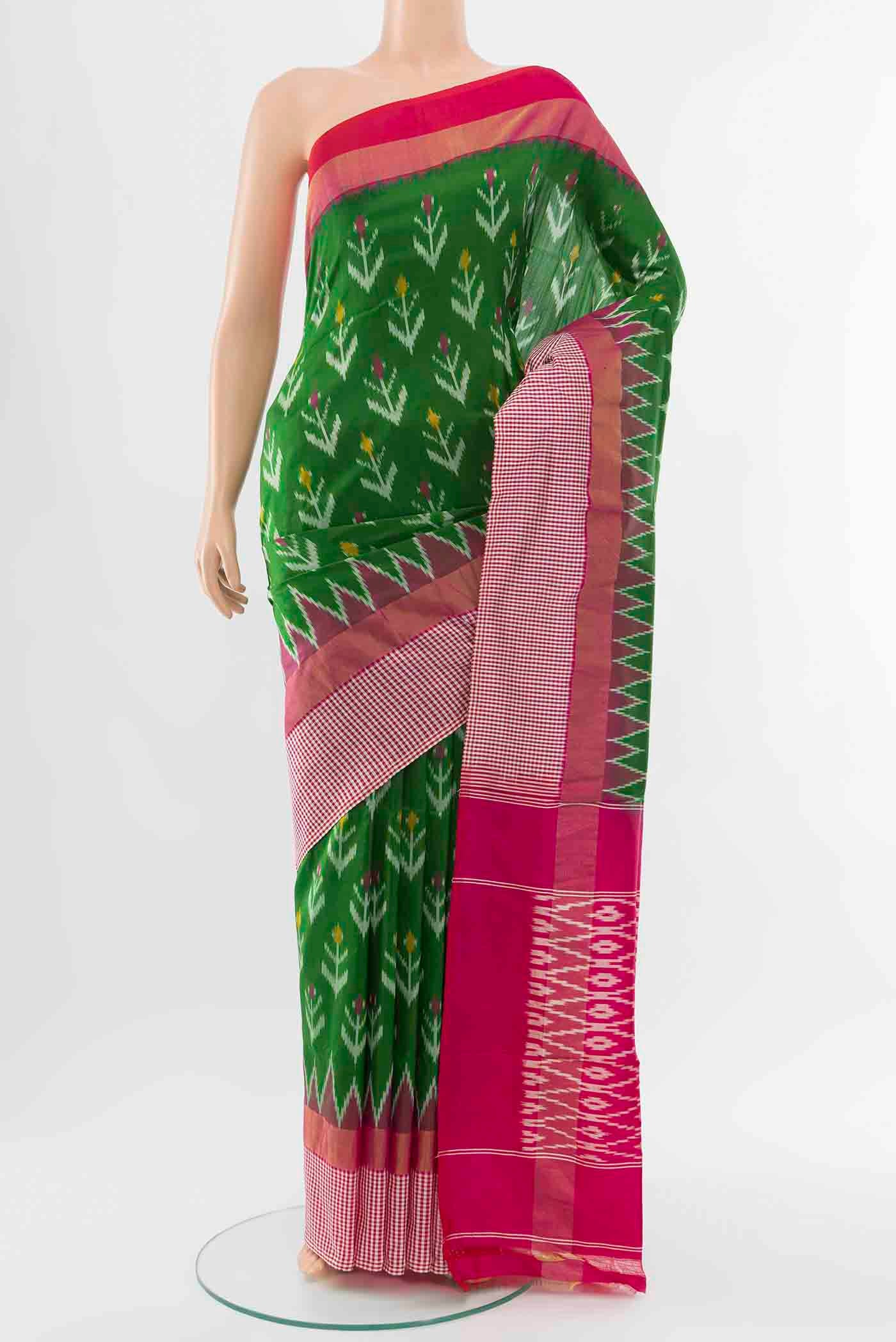 Green Pochampally Silk Saree