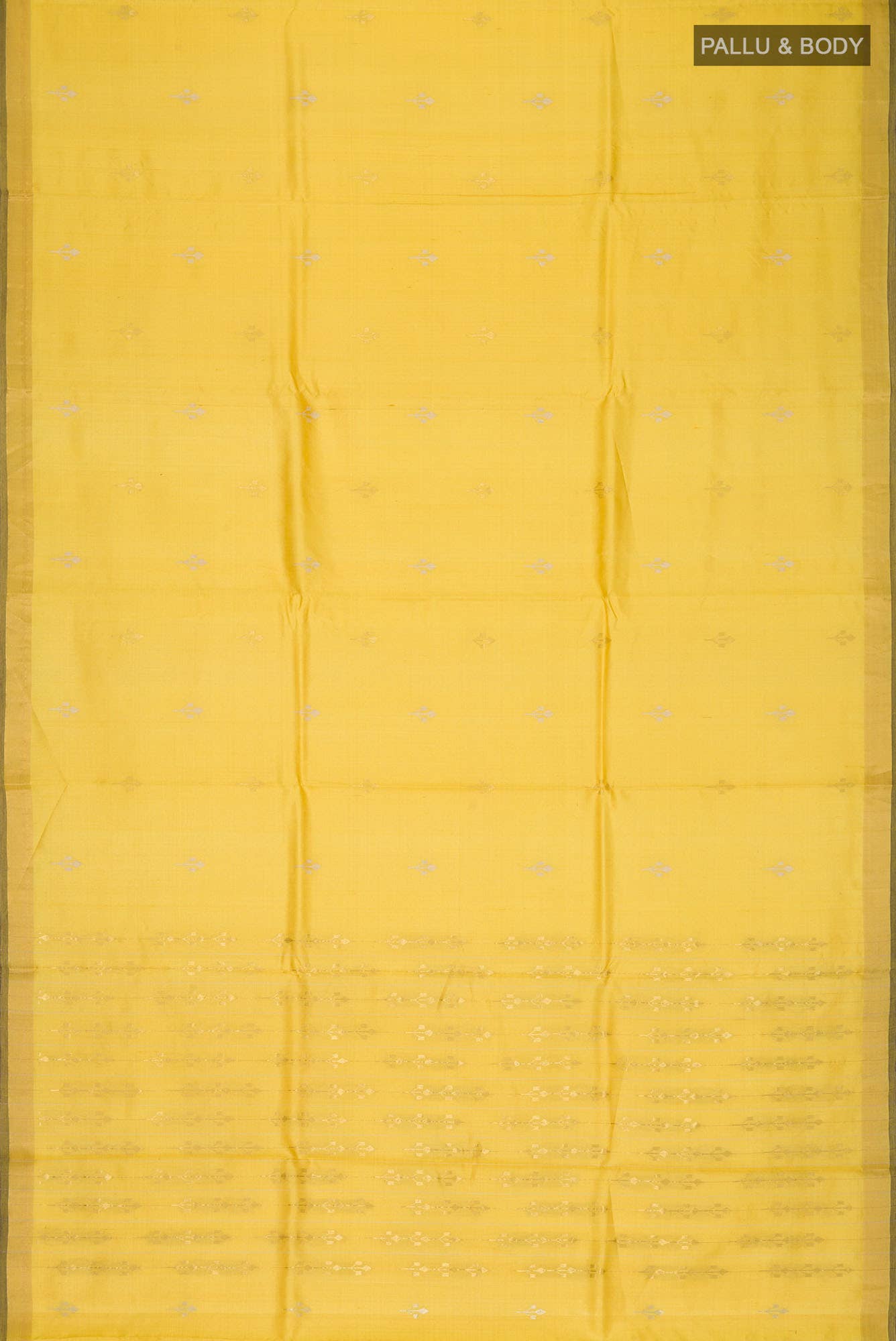 Breeze of Ease-Yellow Bhagalpuri Tussar Silk Saree - Image 10