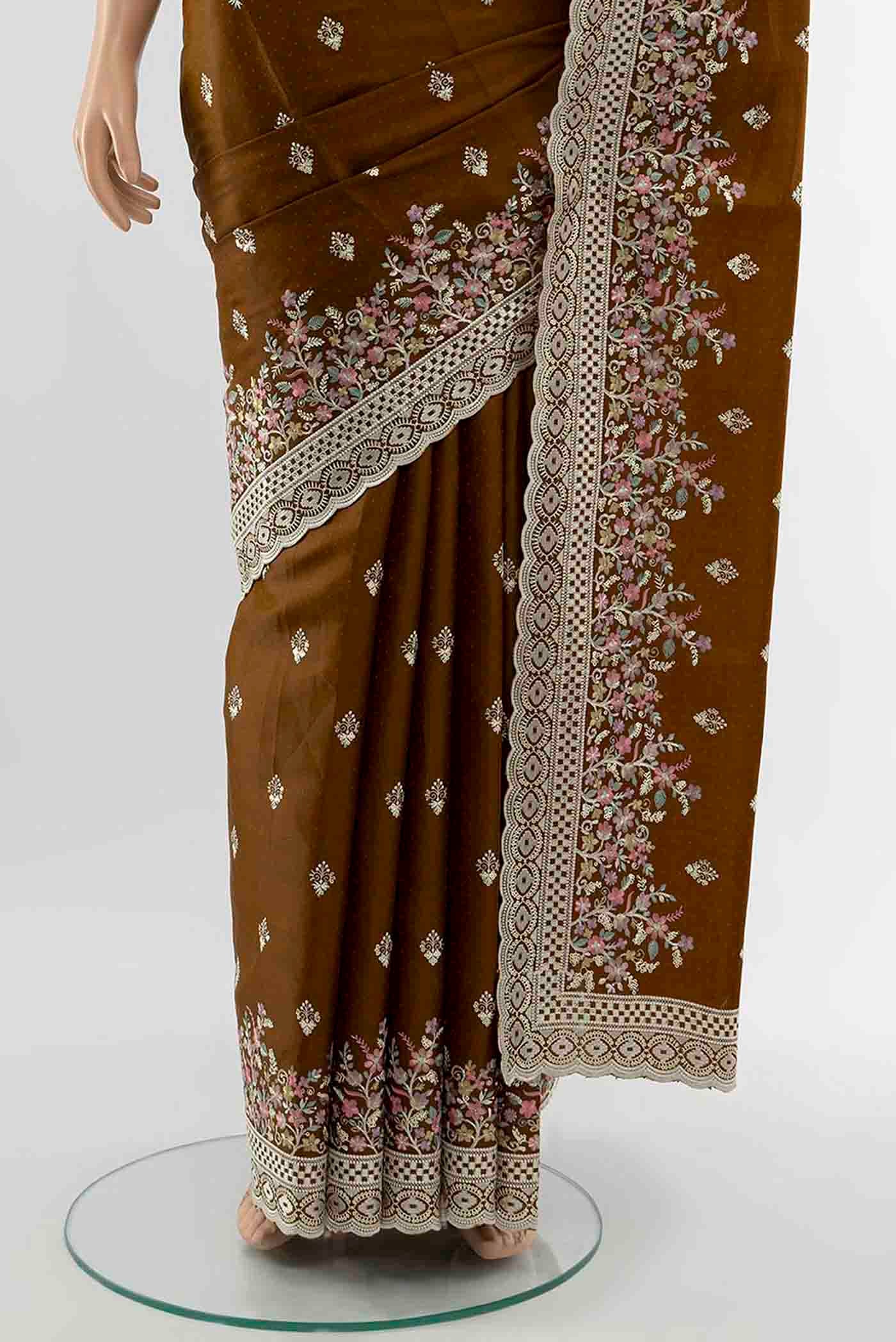 Bronze Art Silk Saree - Image 3
