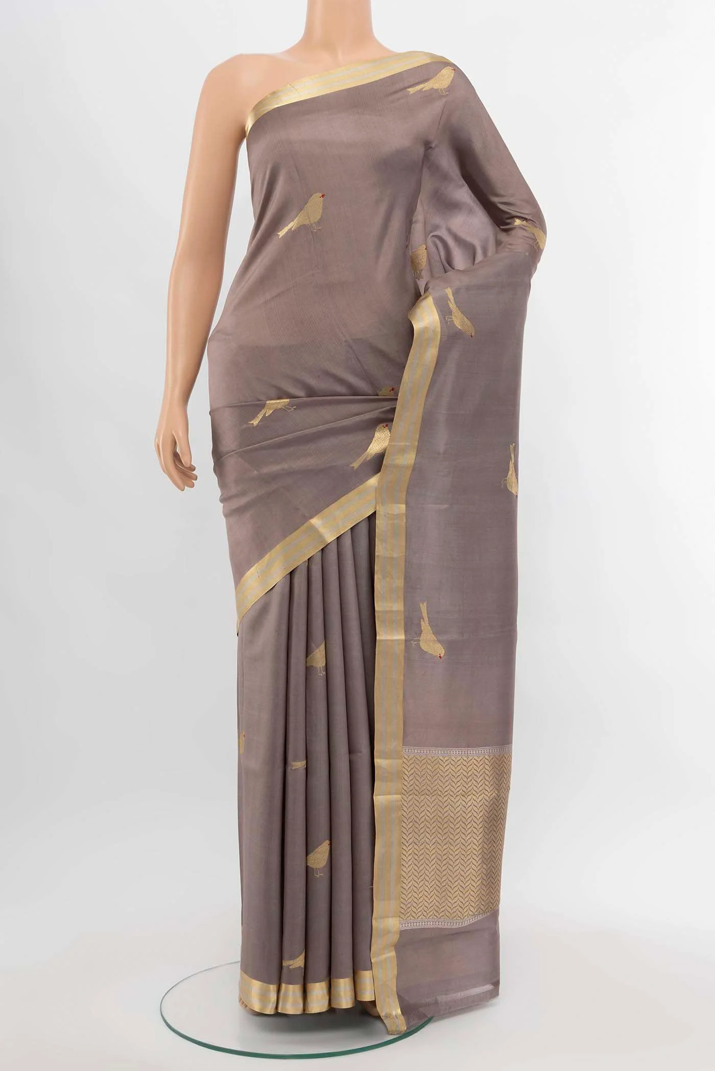 Bronze Banarasi Katan Silk Saree
