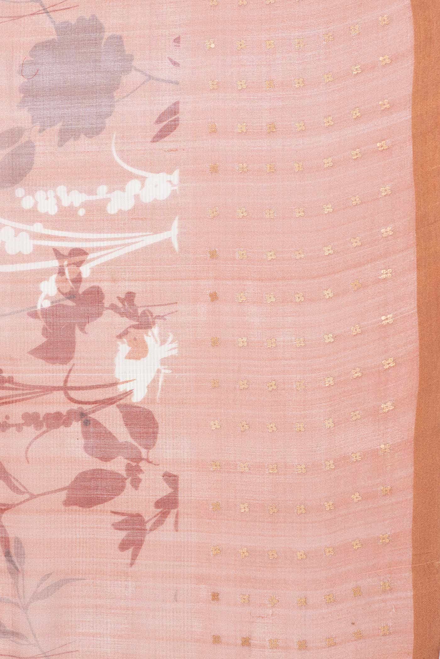 Bronze Dual Tone Tussar Silk Saree - Image 3