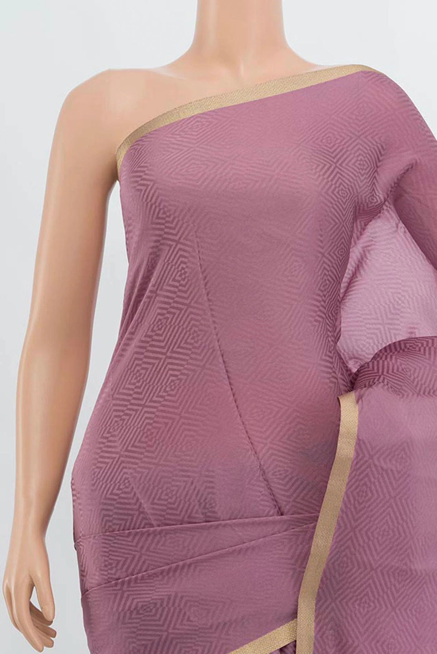 Lavender Mysore Crepe Saree - Image 2