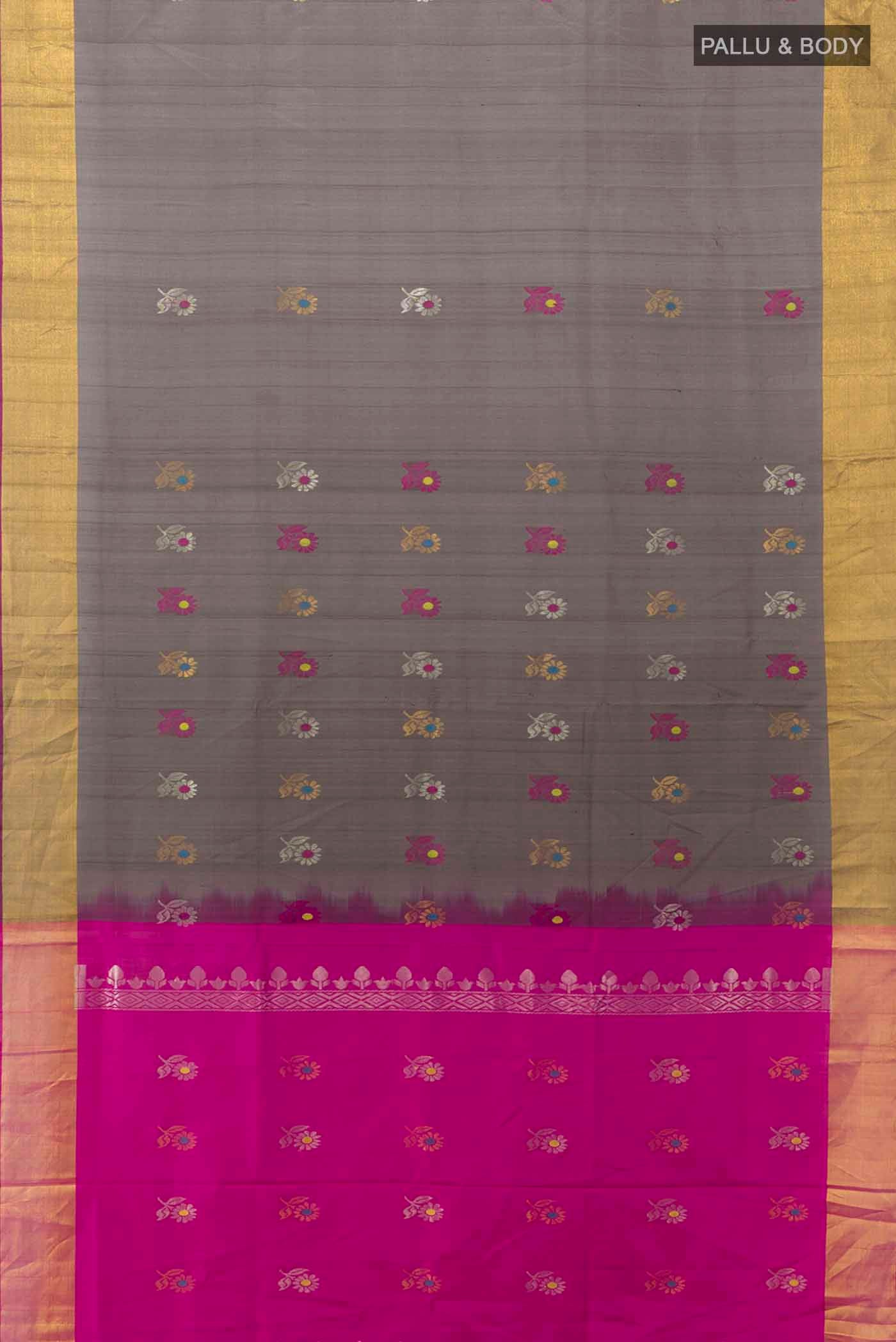 Bronze Uppada Silk Saree - Image 5