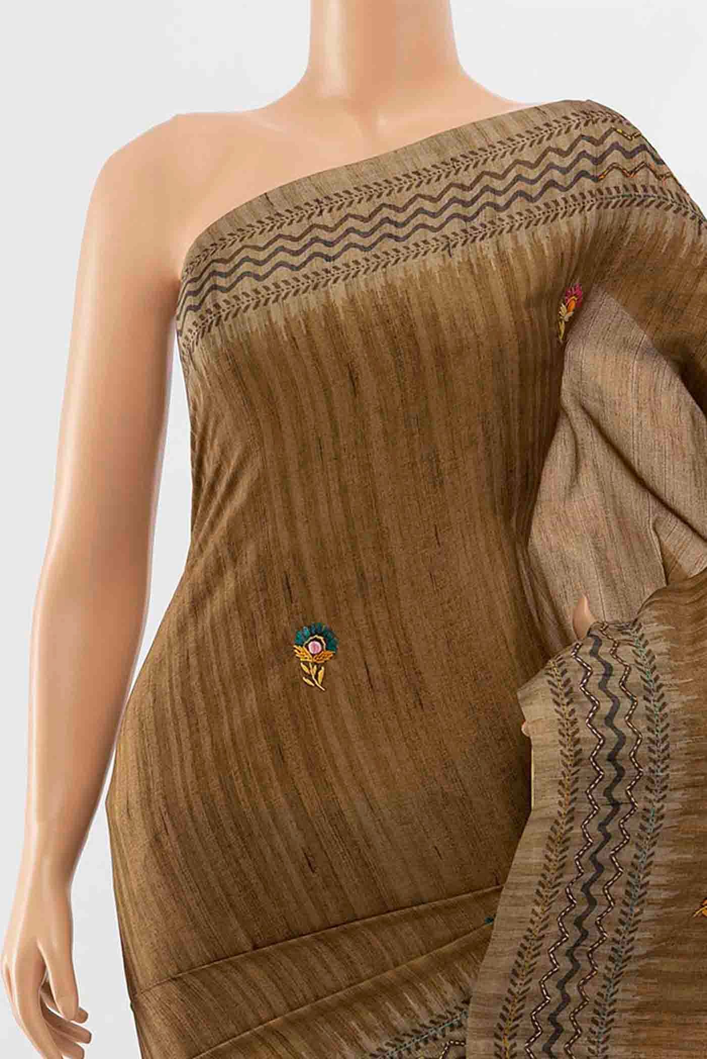 Brown Art Silk Saree - Image 2