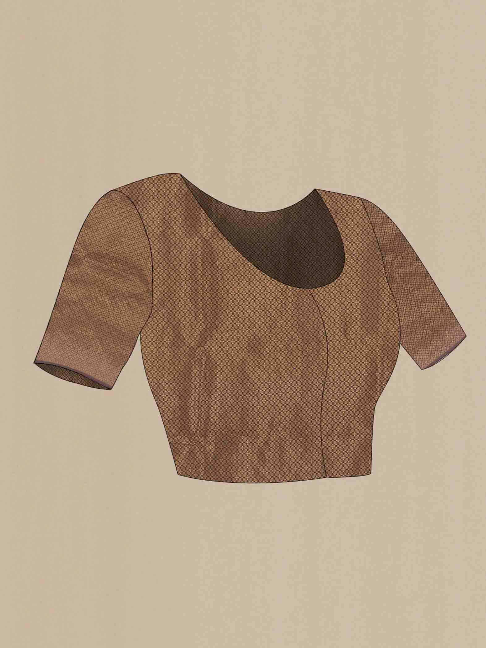 Coffee Brown Banarasi Katan Silk Saree - Image 2