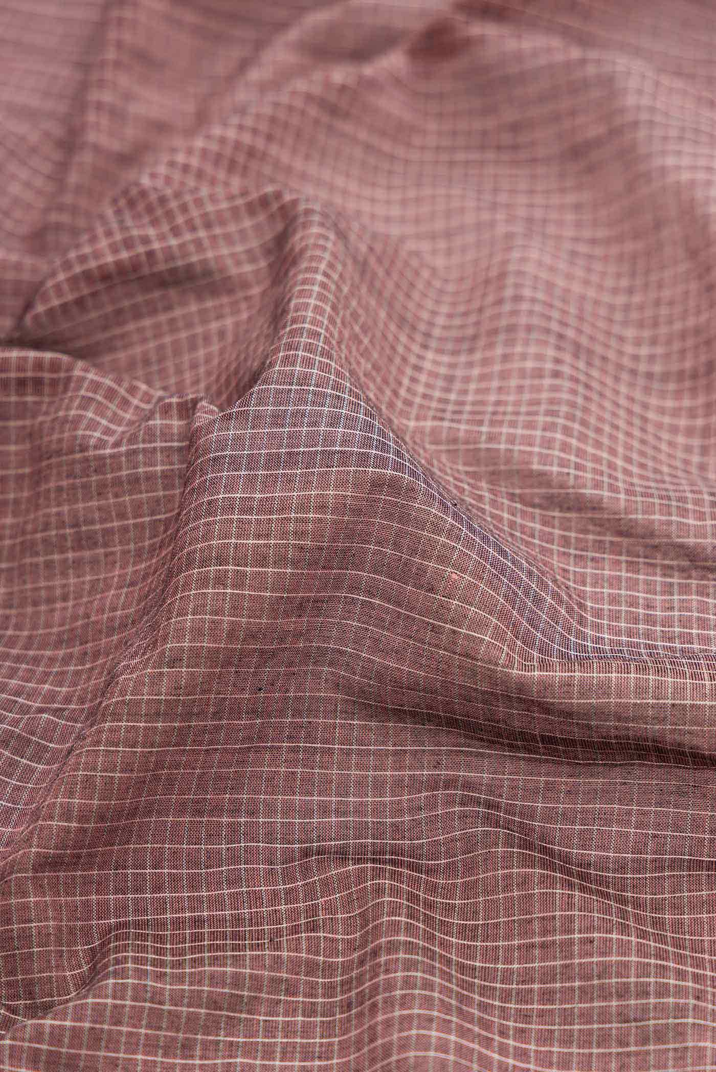 Mauve Gadwal cotton Saree - Image 2