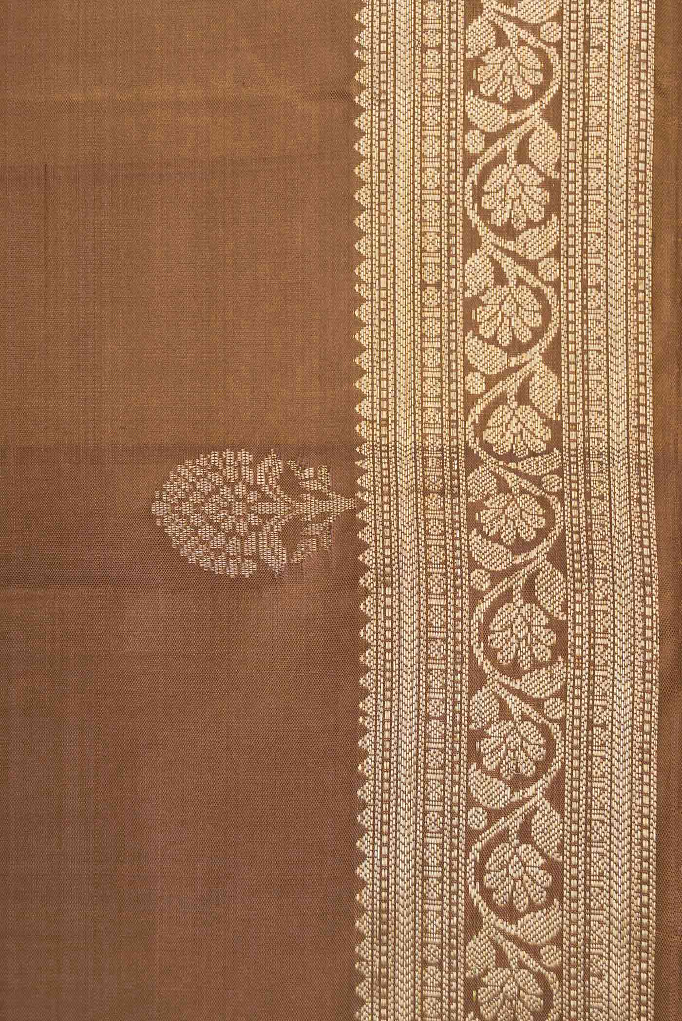 Brown Dual Tone Soft Silk Saree - Image 3