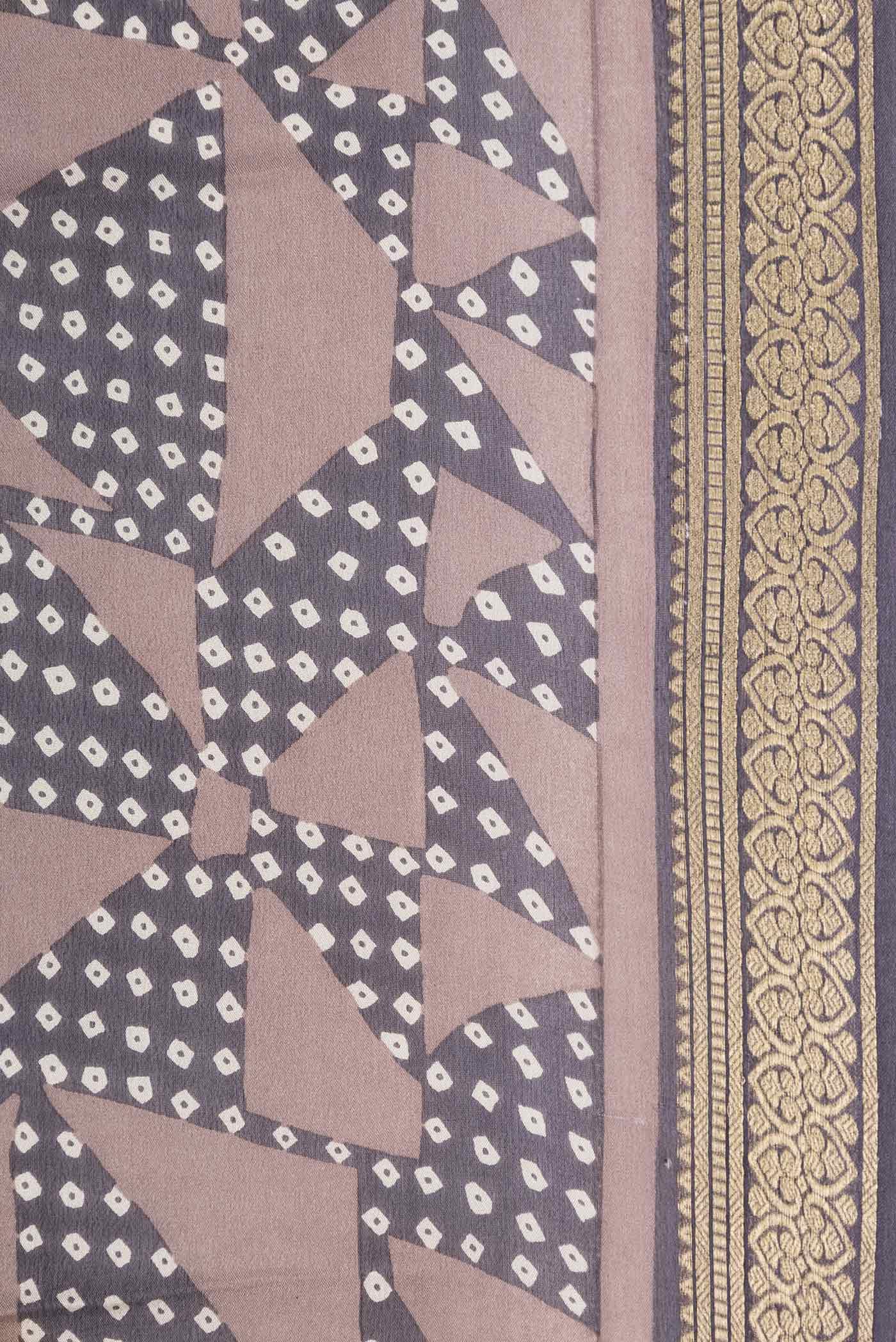 Brown Dual Tone Tussar Silk Saree - Image 3