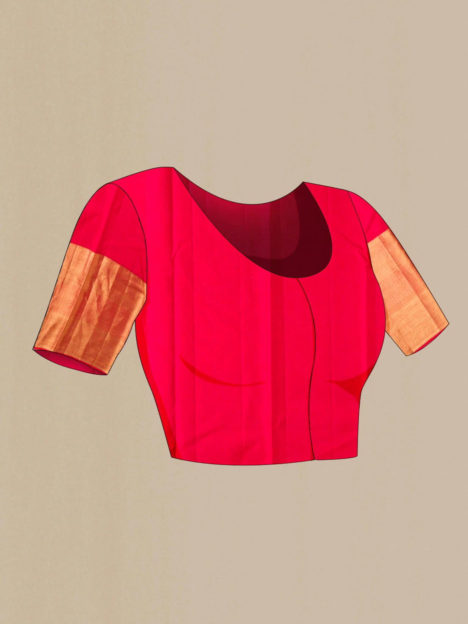 Burgundy Kanchipuram Silk Saree - Image 5