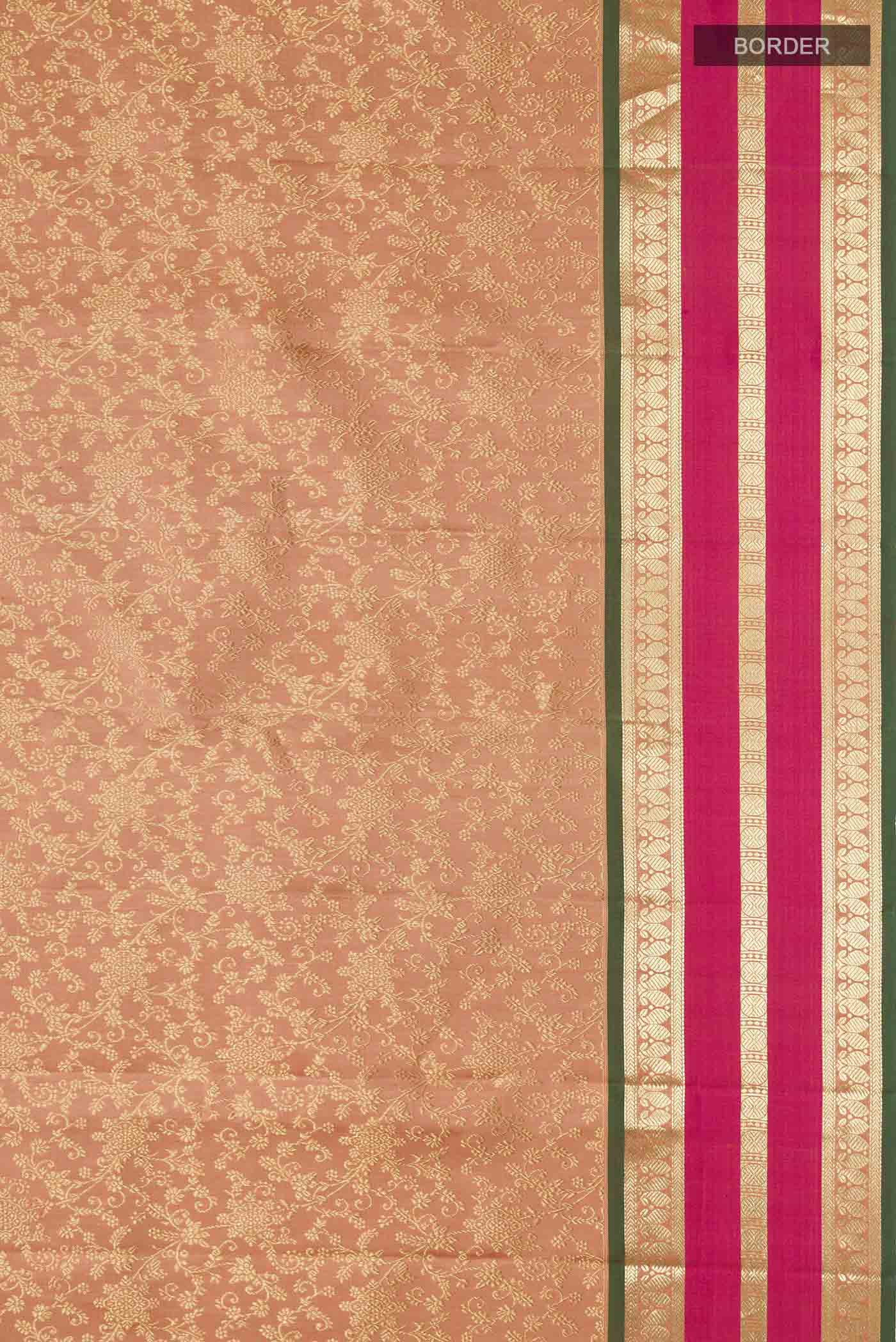 Brown Kanjivaram Silk Saree - Image 3