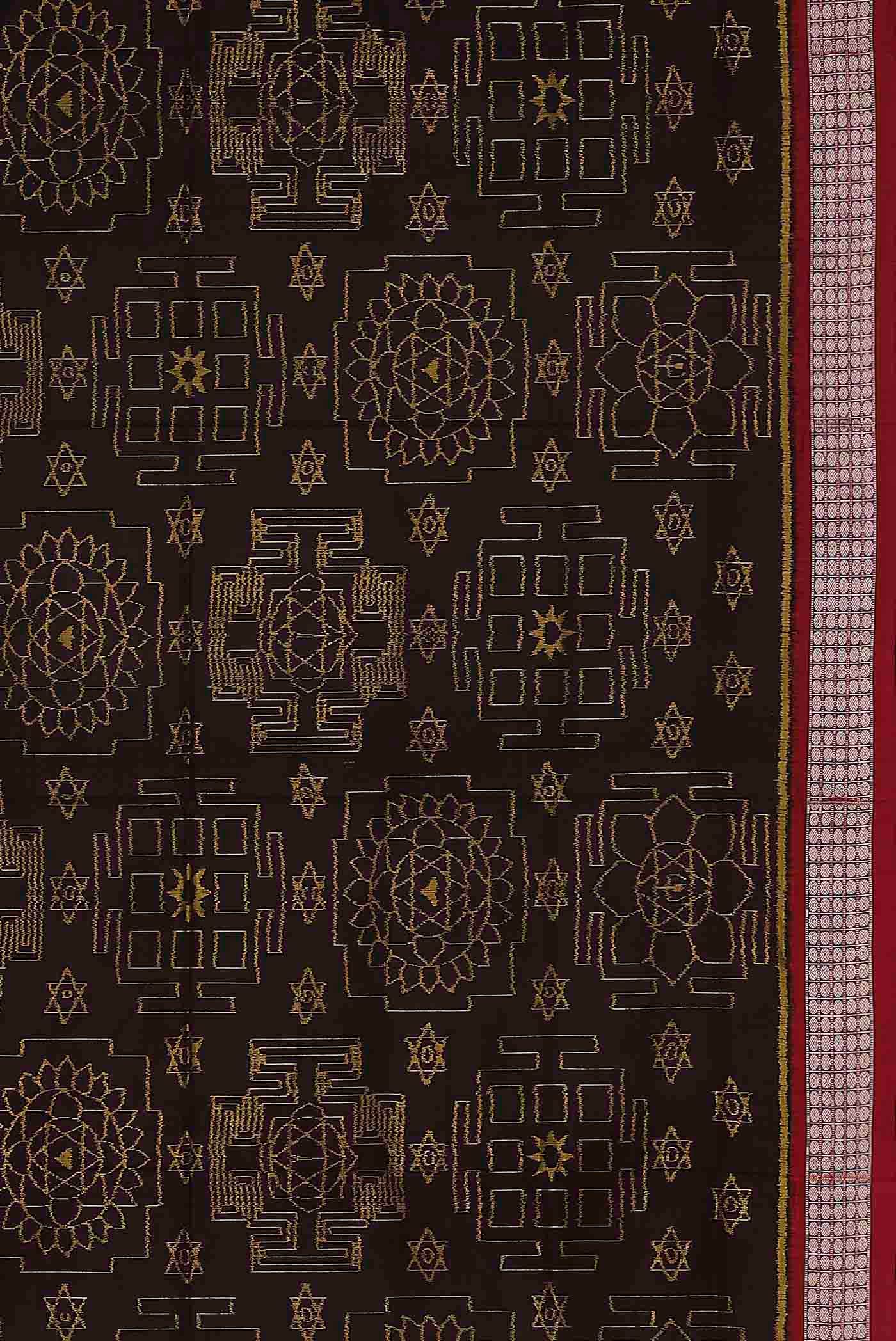 Brown Orissa Silk Saree - Image 5