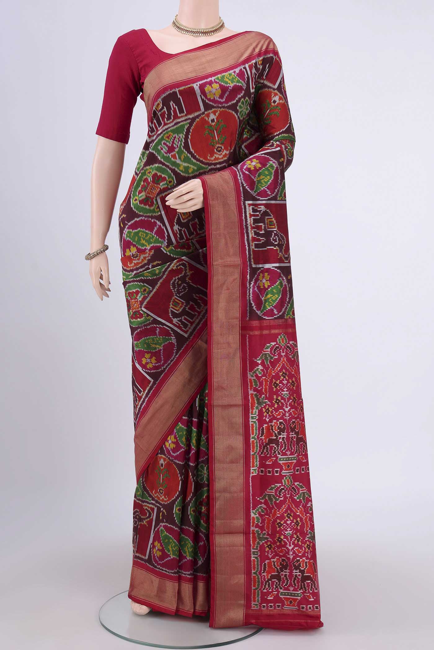 Multi Color Pochampally Silk Saree