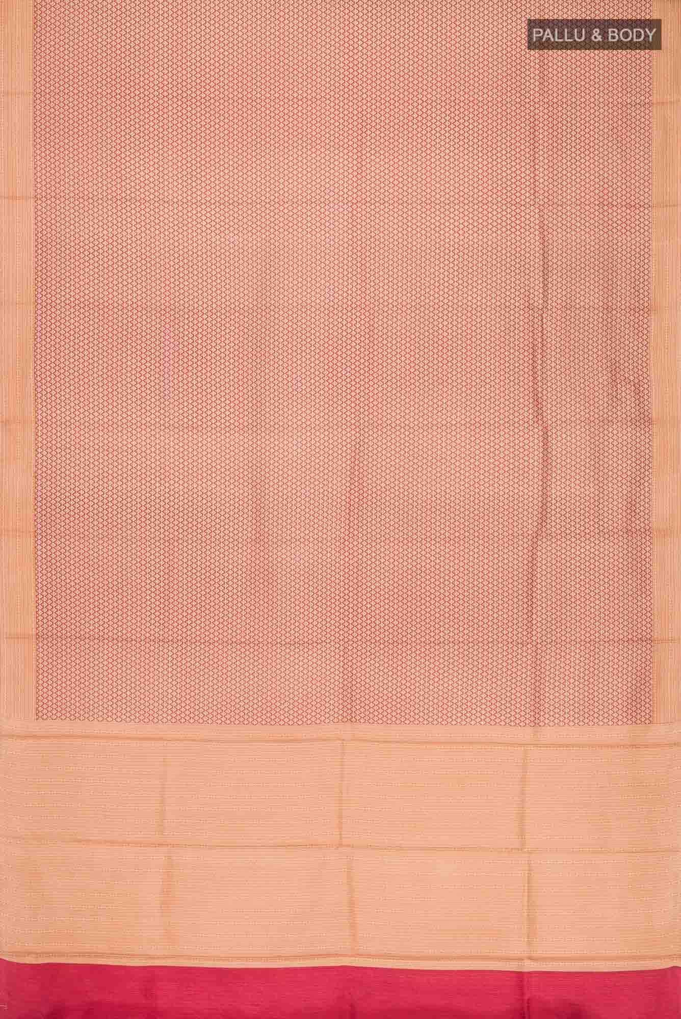 Brown Printed Silk Saree - Image 3