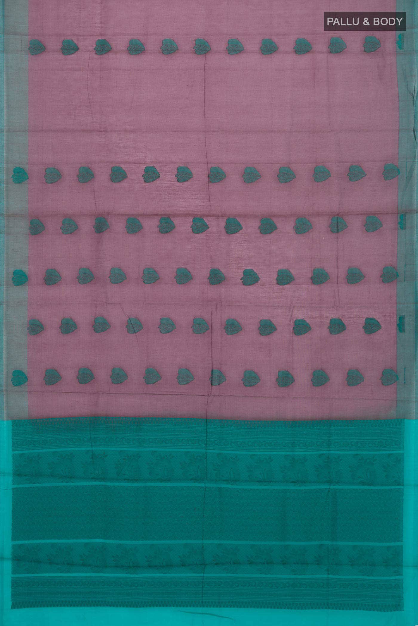 Brown Silk Cotton Saree - Image 2