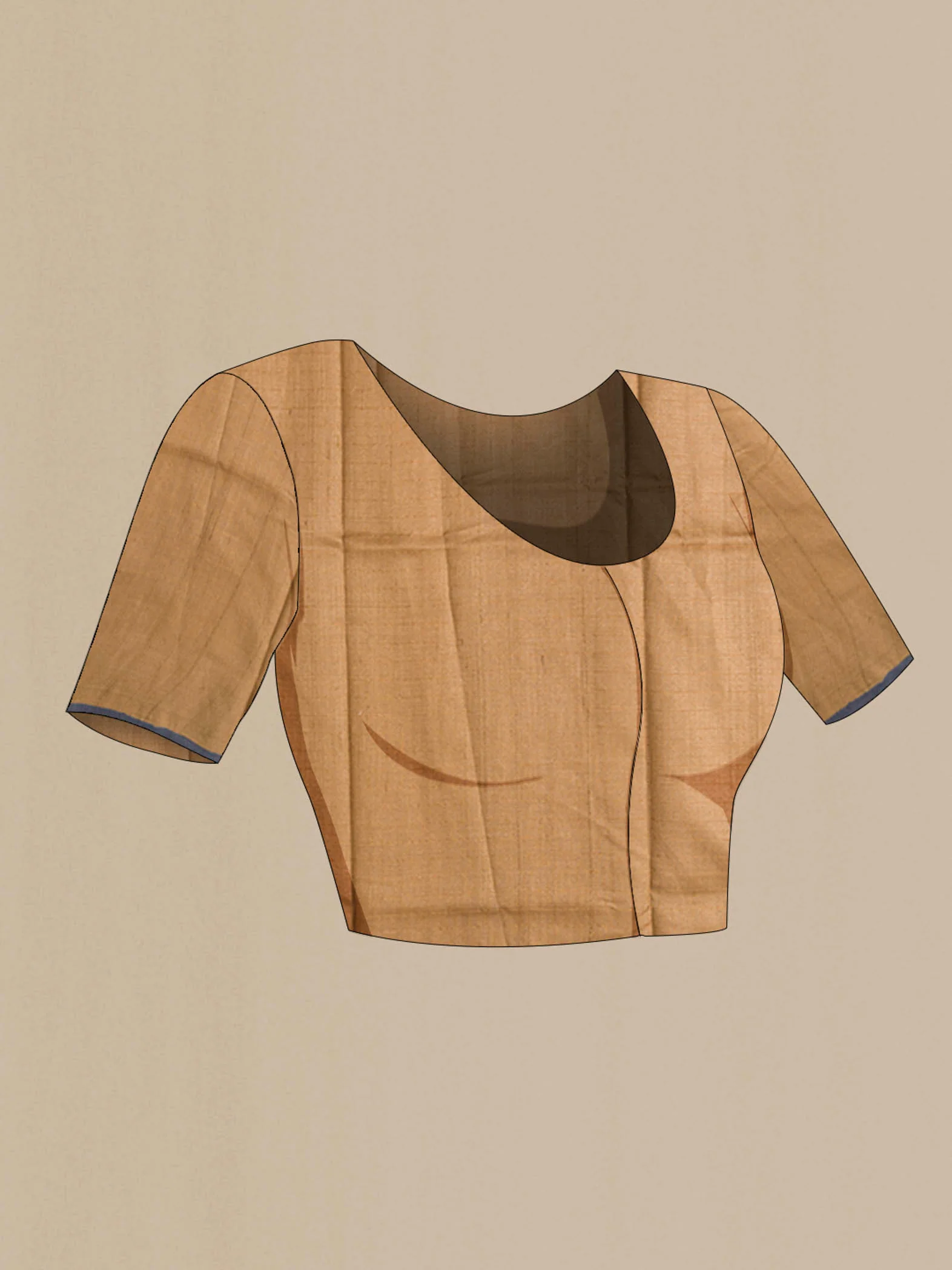 Brown Tussar Silk Saree - Image 4