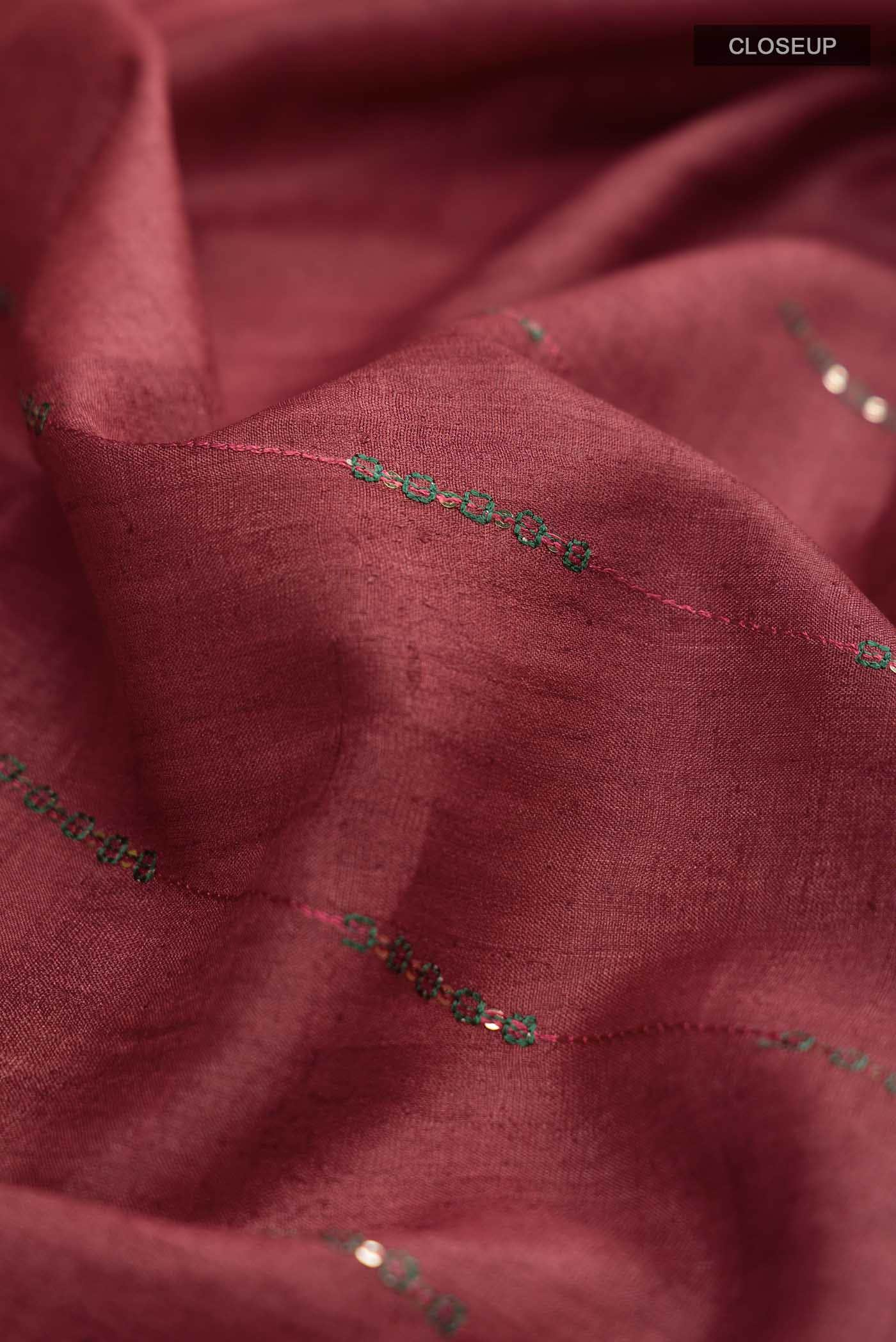 Brown Tussar Silk Saree - Image 2