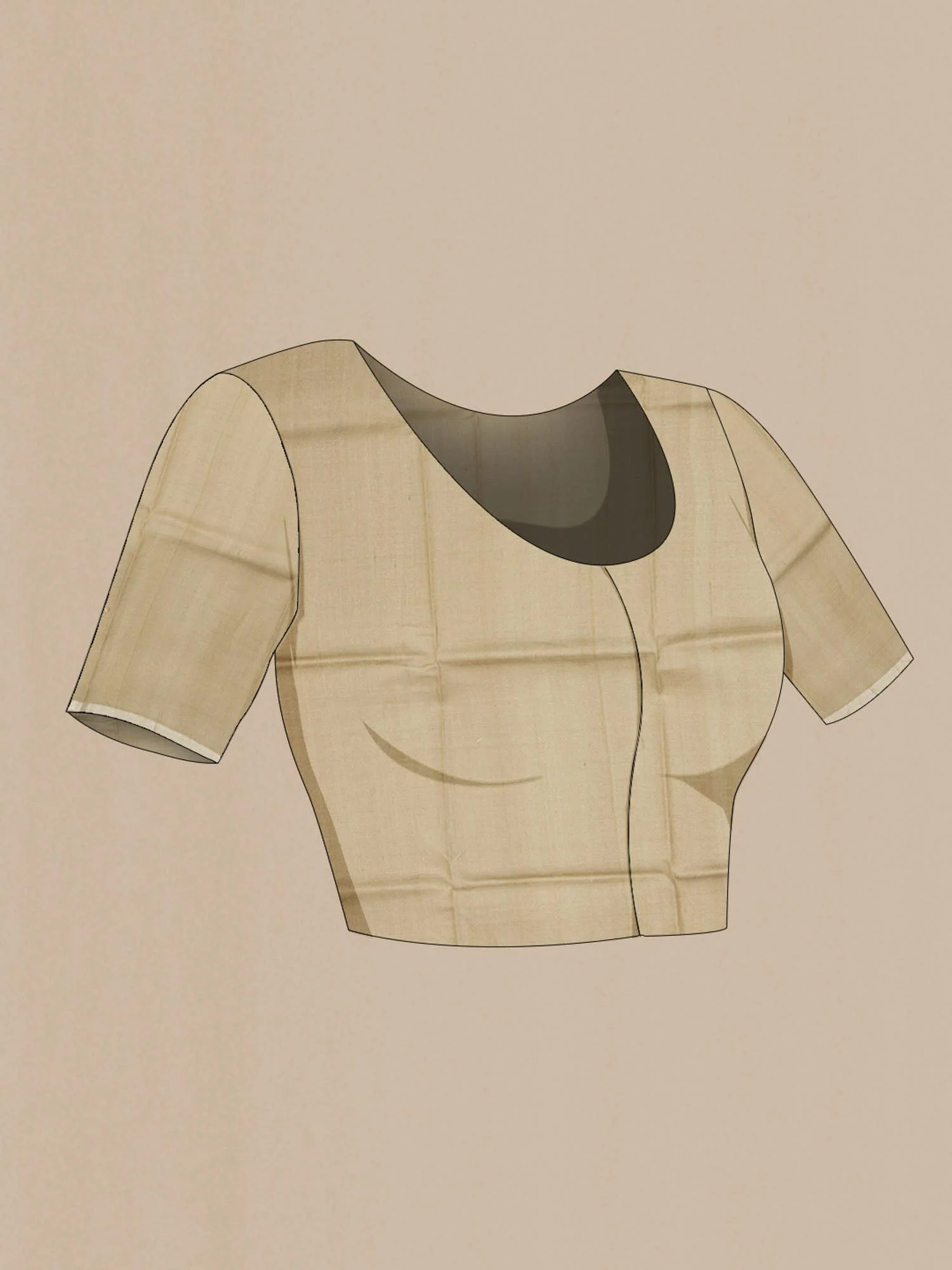 Brown Tussar Silk Saree - Image 6