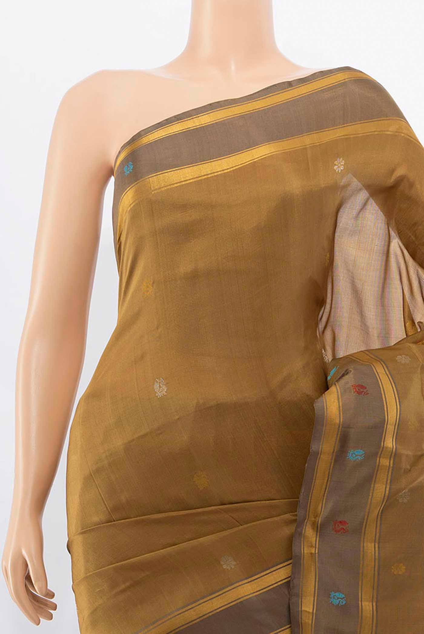 Brown Uppada Silk Saree - Image 2