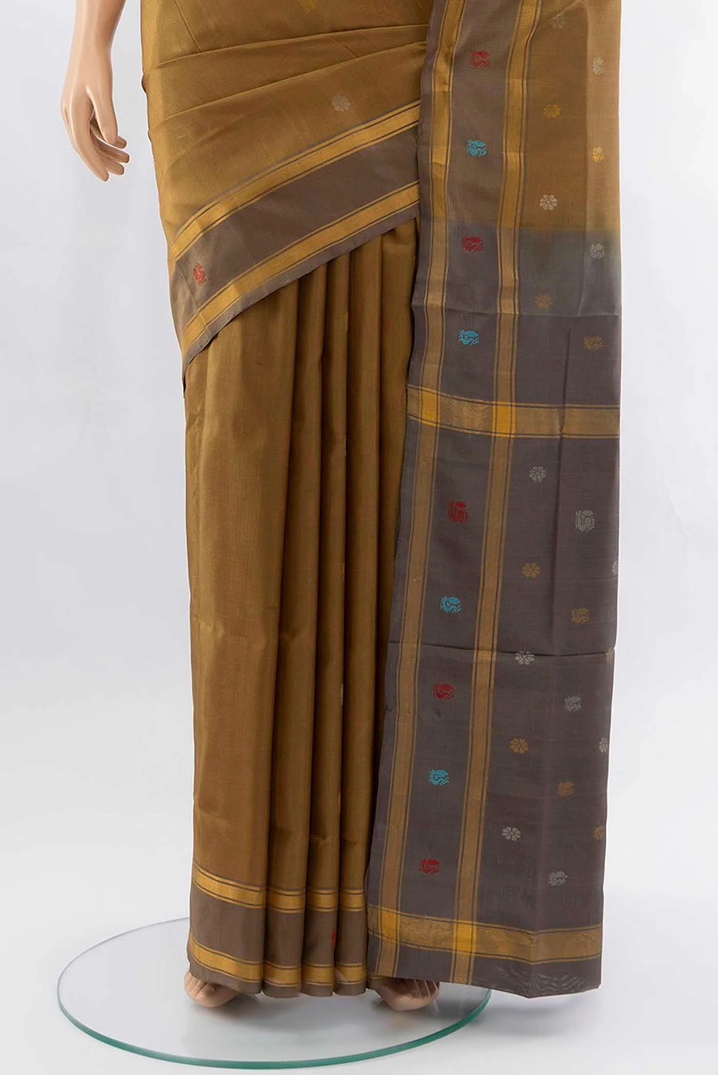 Brown Uppada Silk Saree - Image 3