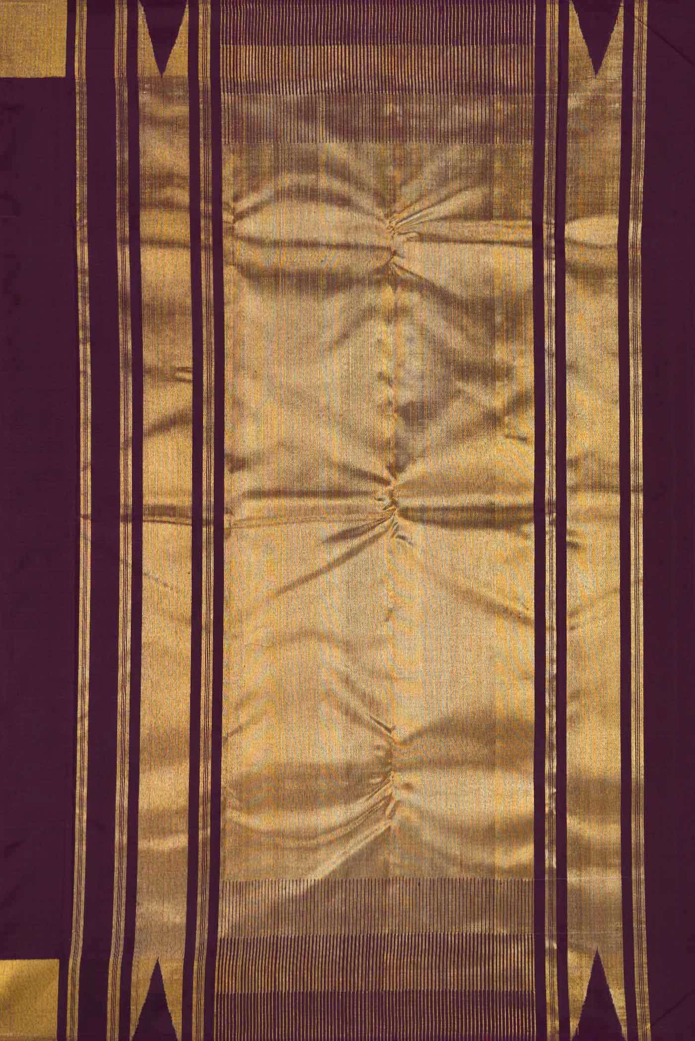 Burgundy Kanjivaram Silk Saree - Image 5
