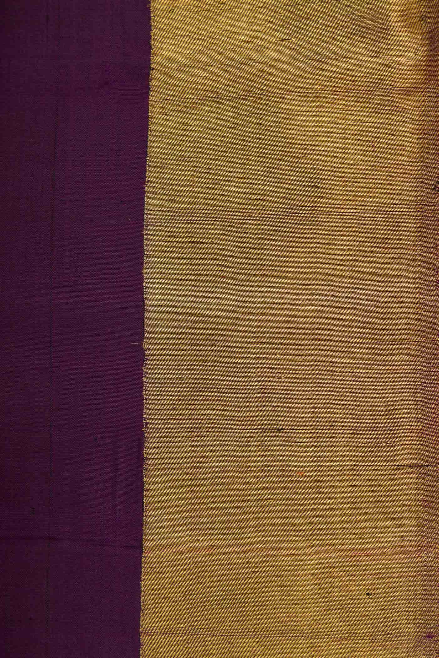 Burgundy Kanjivaram Silk Saree - Image 6